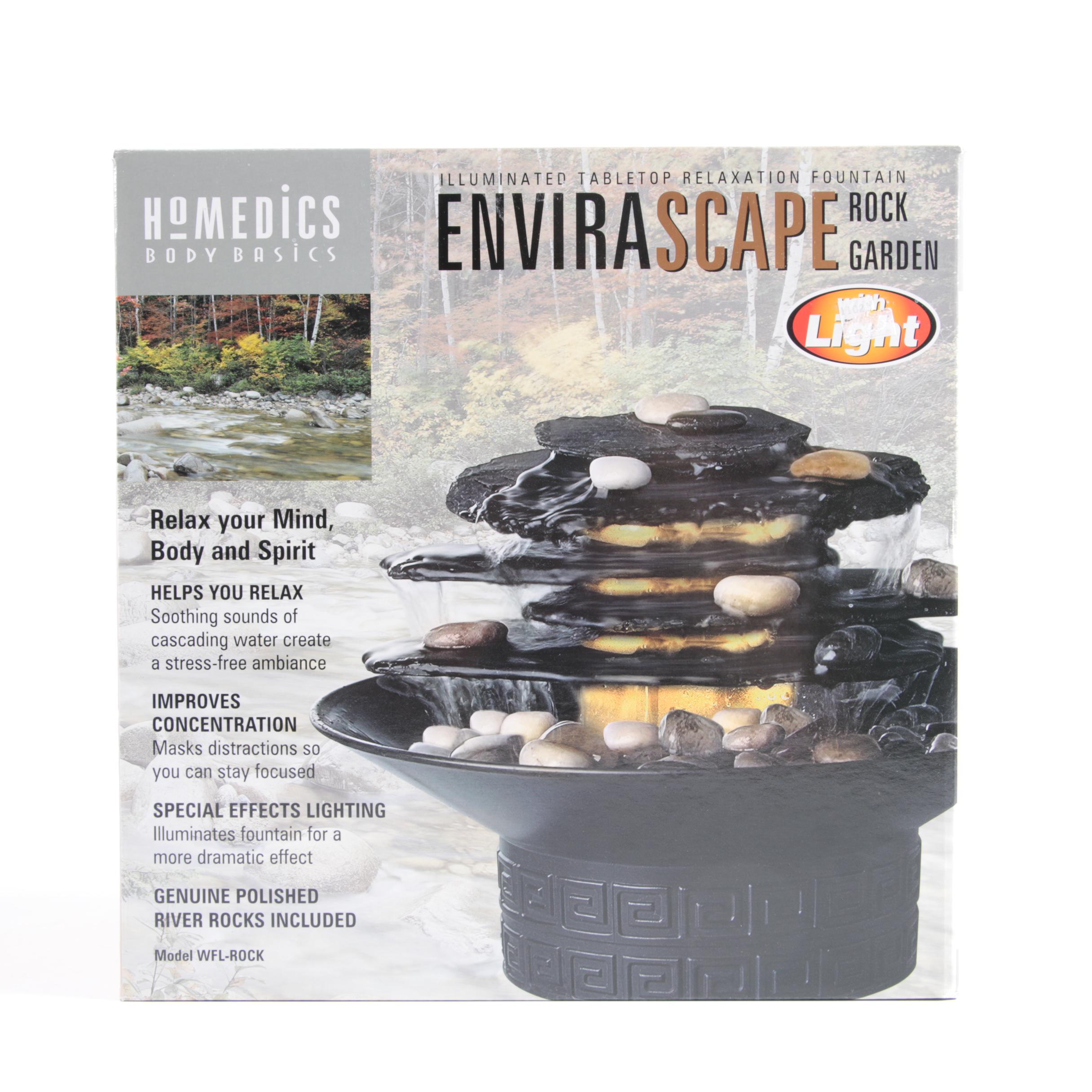 Homedics Envirascape Tabletop Rock Garden Fountains