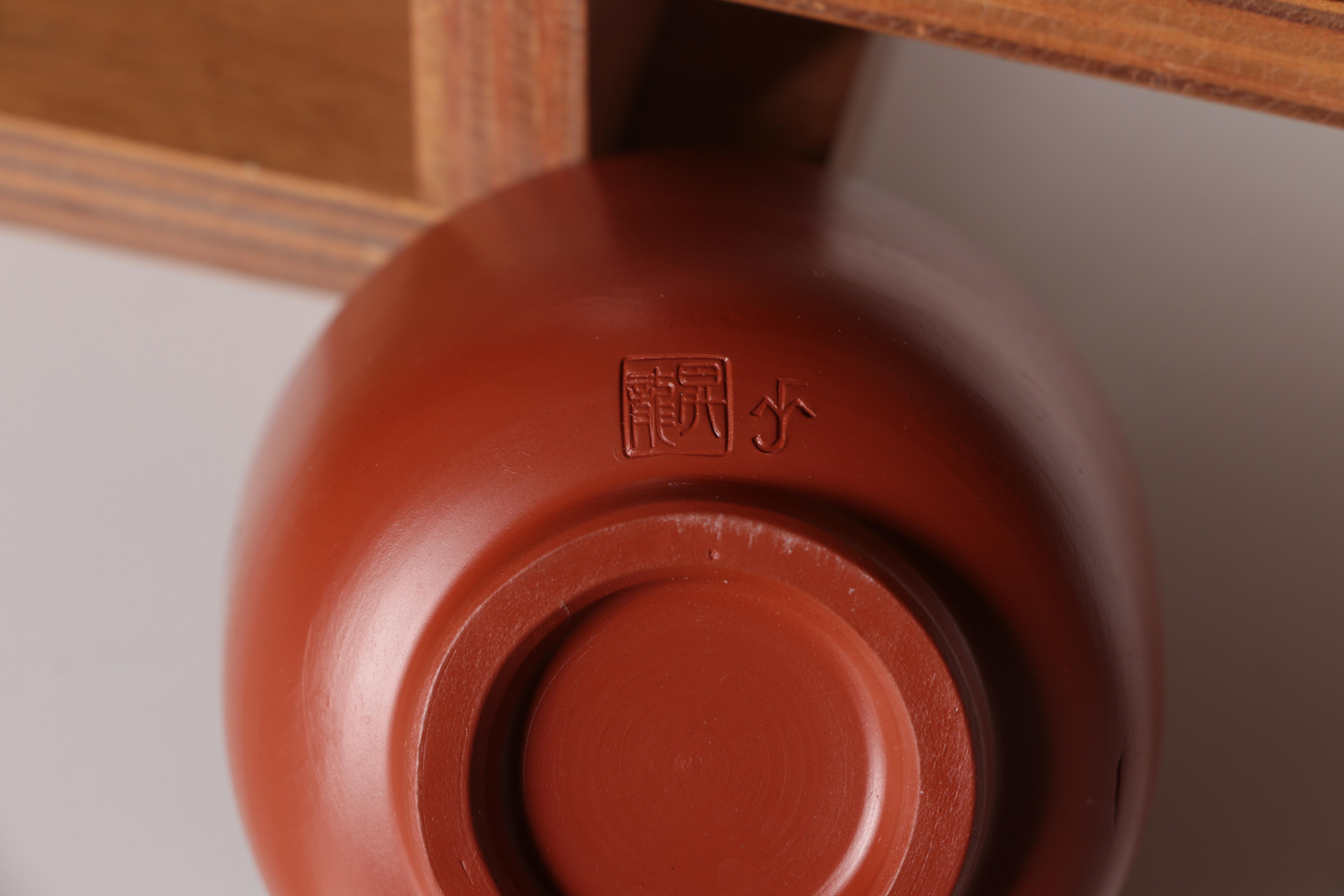 Miniature Japanese Hand Thrown Tea Bowls with Display Shelf