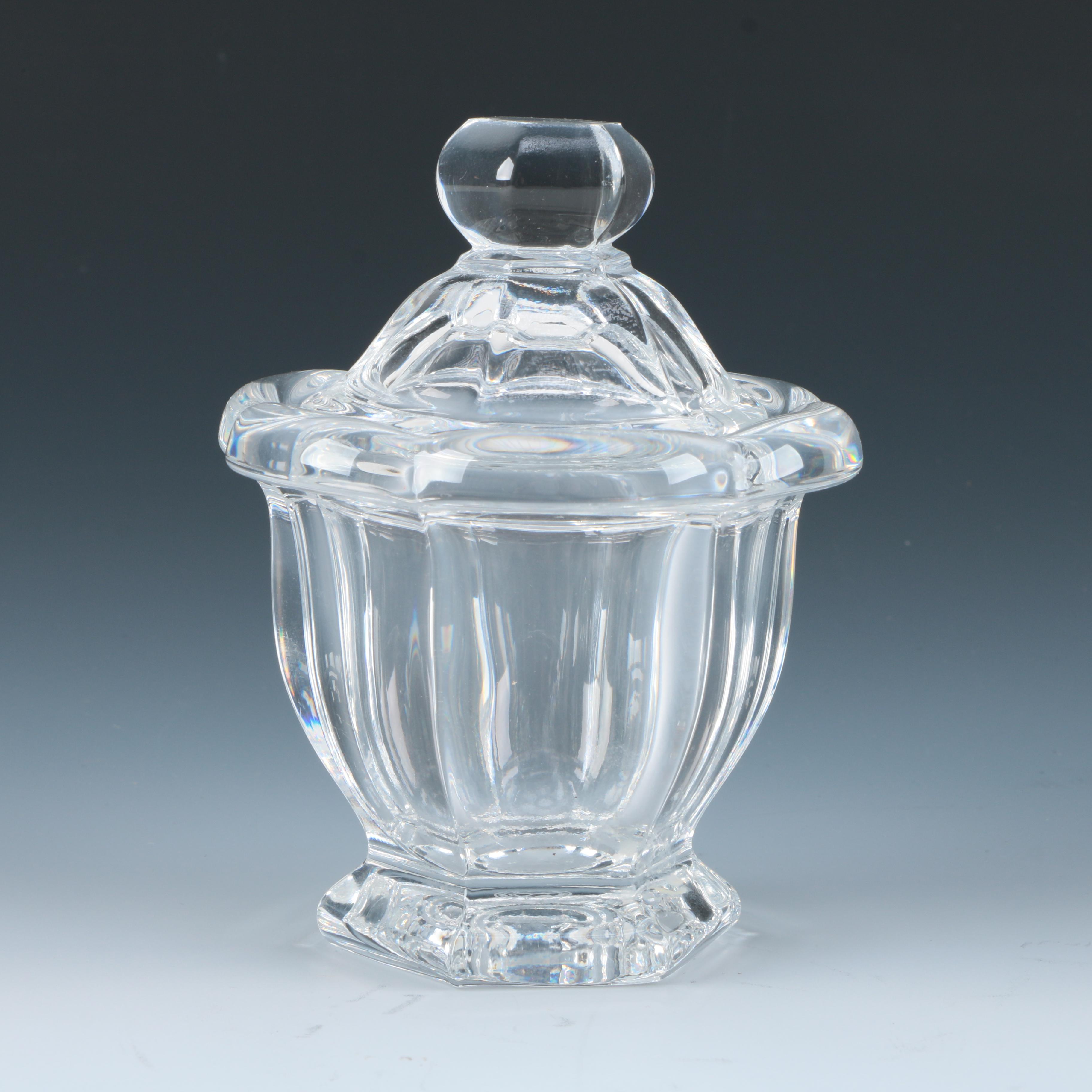 Crystal "Bretagne" Mustard Pot by Baccarat