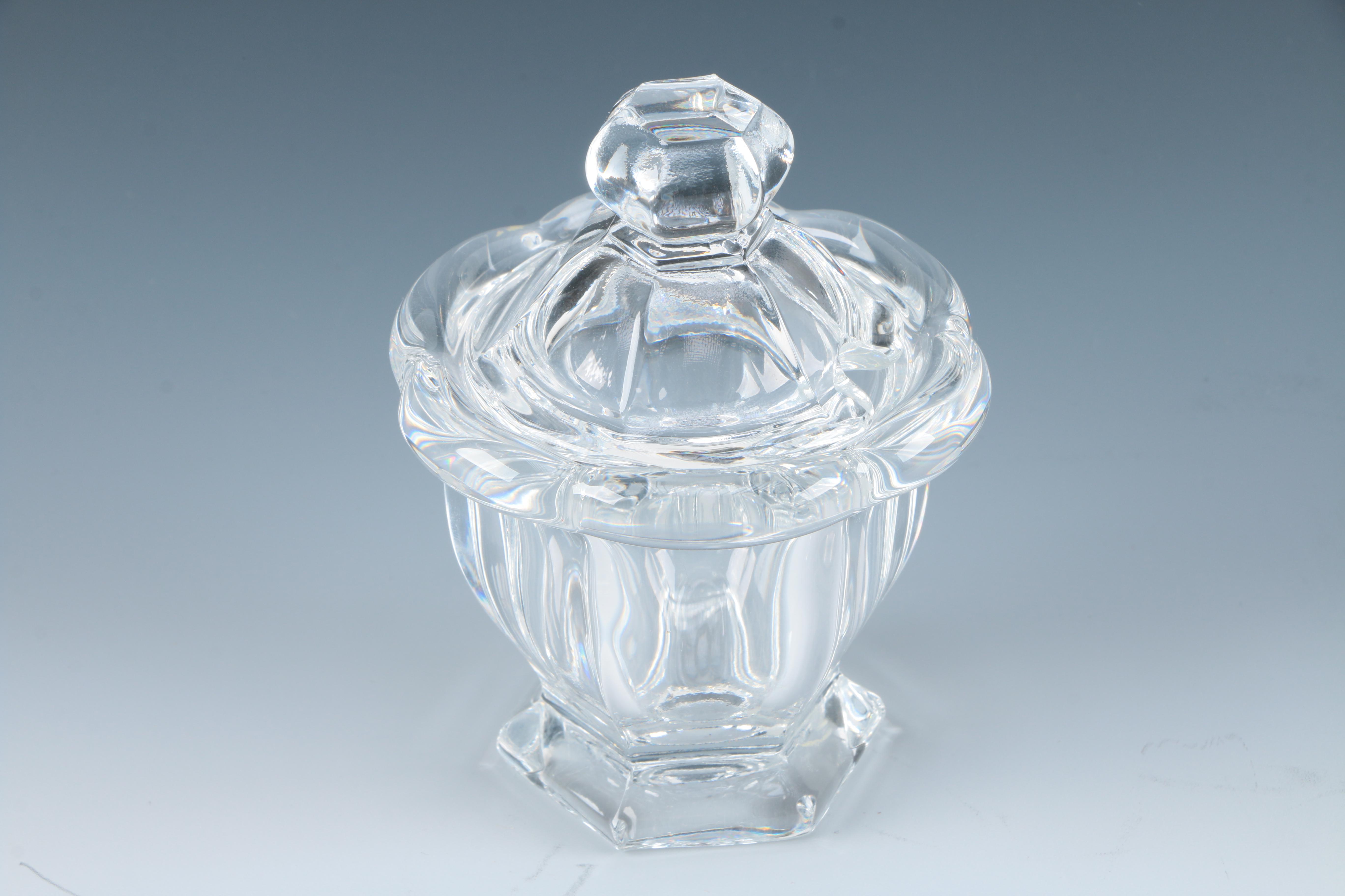 Crystal "Bretagne" Mustard Pot by Baccarat