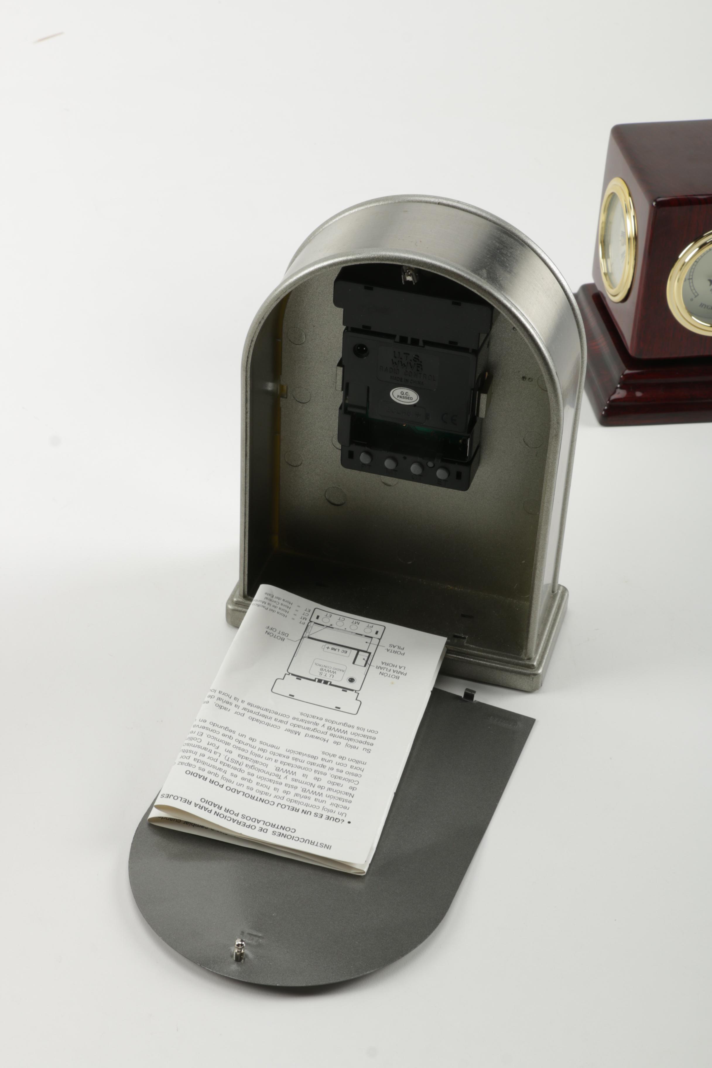 Three Desk Clocks Including Howard Miller and Seth Thomas