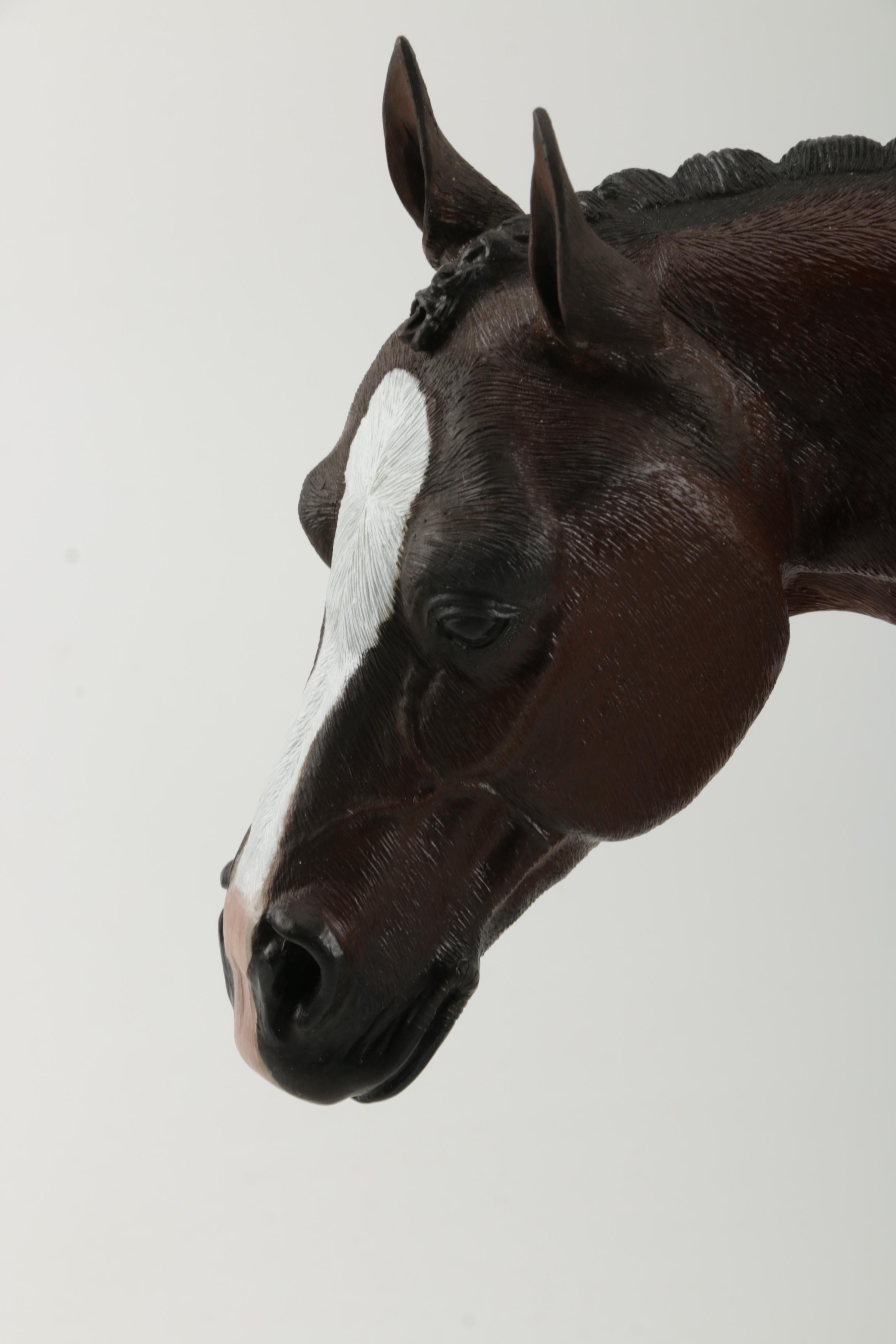 Carlos Estevez Hand-Painted Cold Cast Sculpture  "Hunter Jumper"