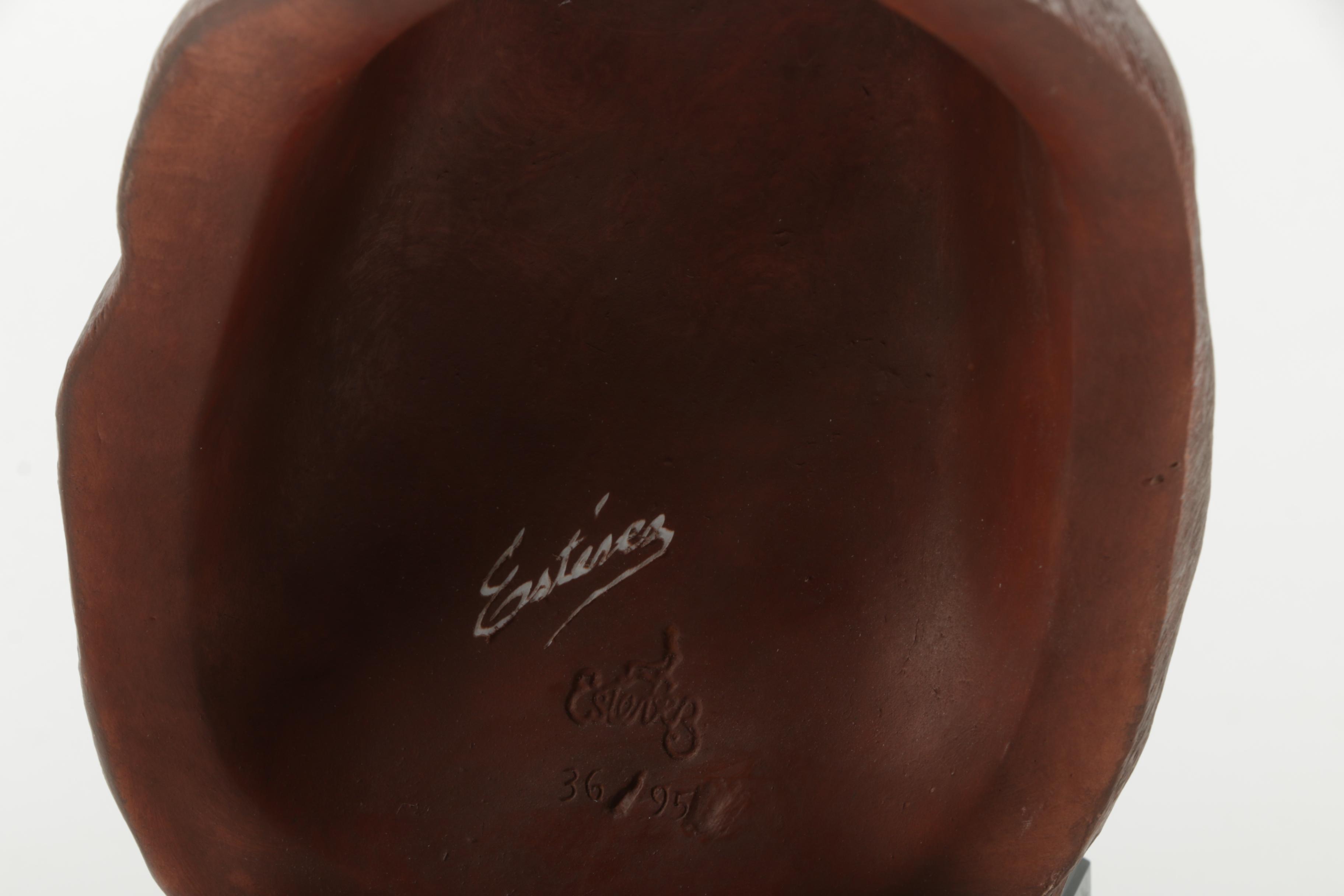 Carlos Estevez Hand-Painted Cold Cast Sculpture  "Hunter Jumper"