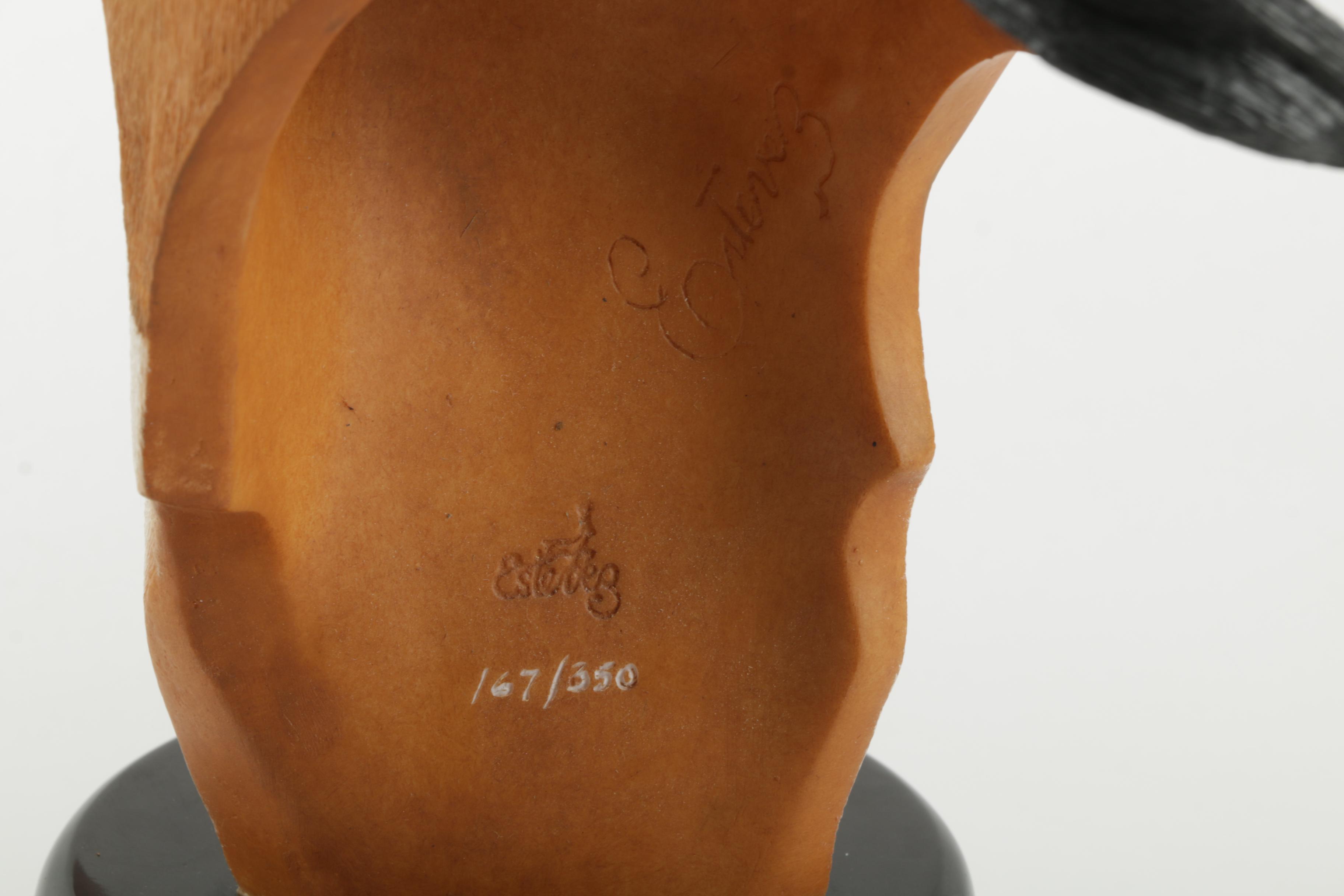 Carlos Estevez Hand-Painted Cold Cast Sculpture "Lightning"