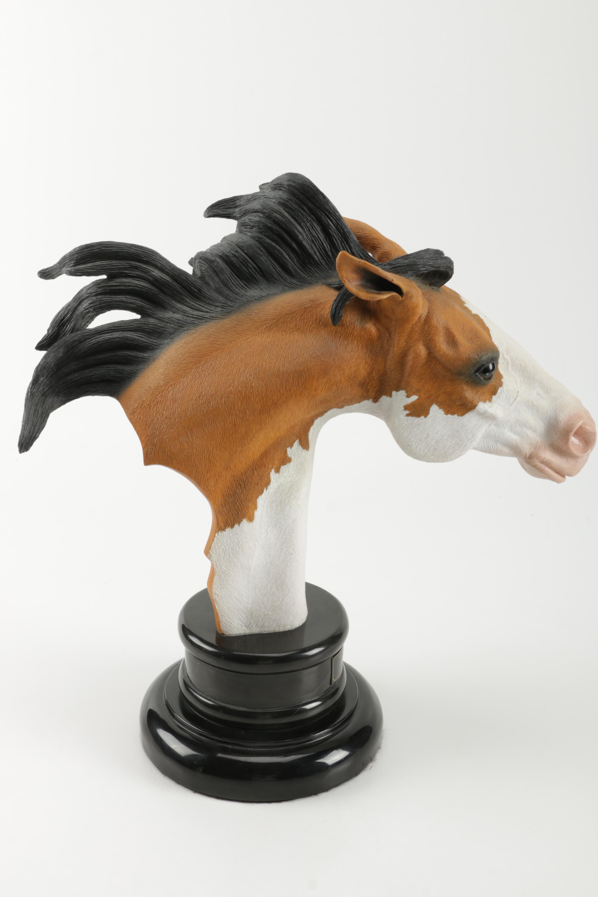 Carlos Estevez Hand-Painted Cold Cast Sculpture "Lightning"