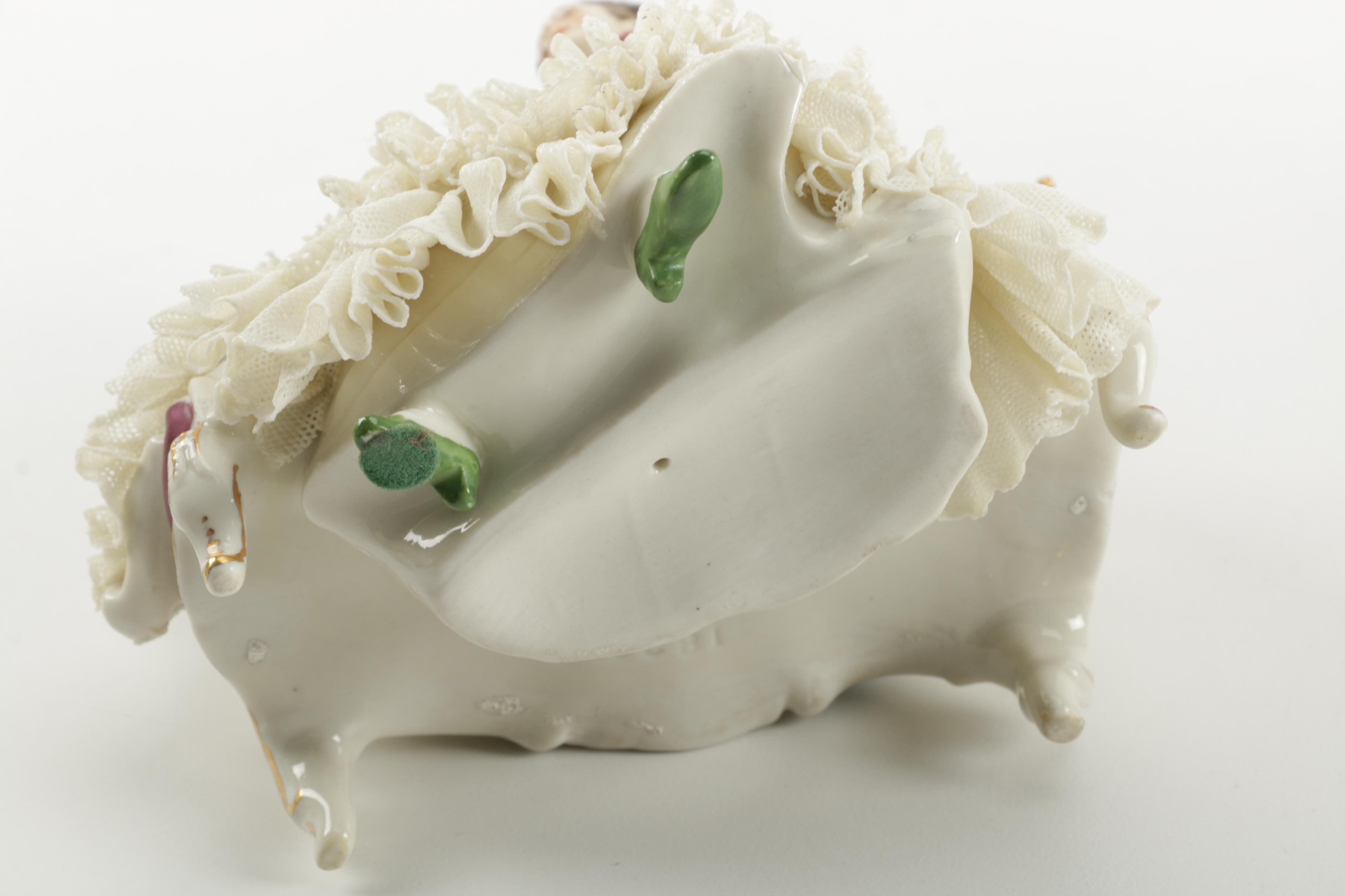 Dresden Lace Figurines including Oldest Volkstedt Porcelain Factory