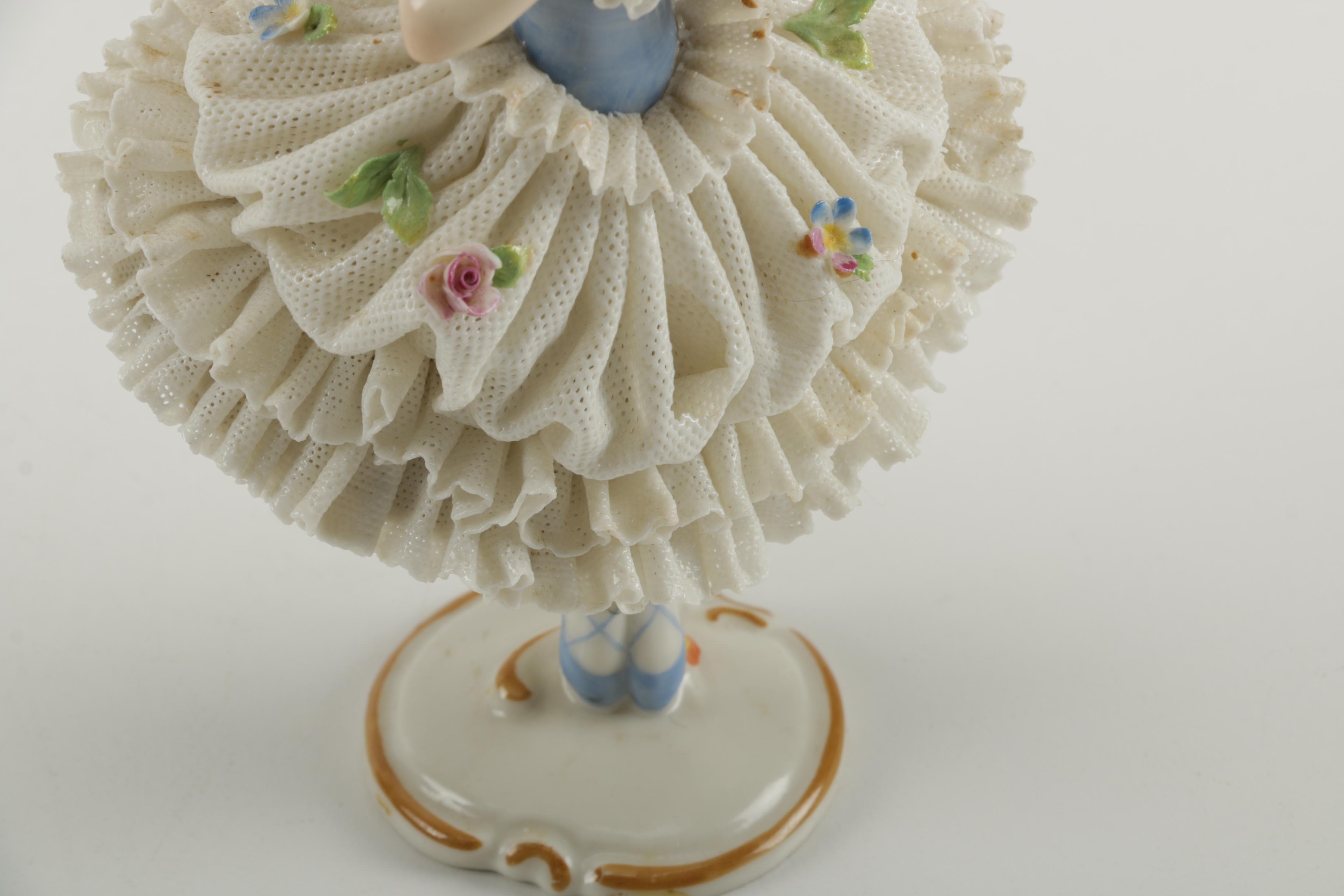 Dresden Lace Figurines including Oldest Volkstedt Porcelain Factory