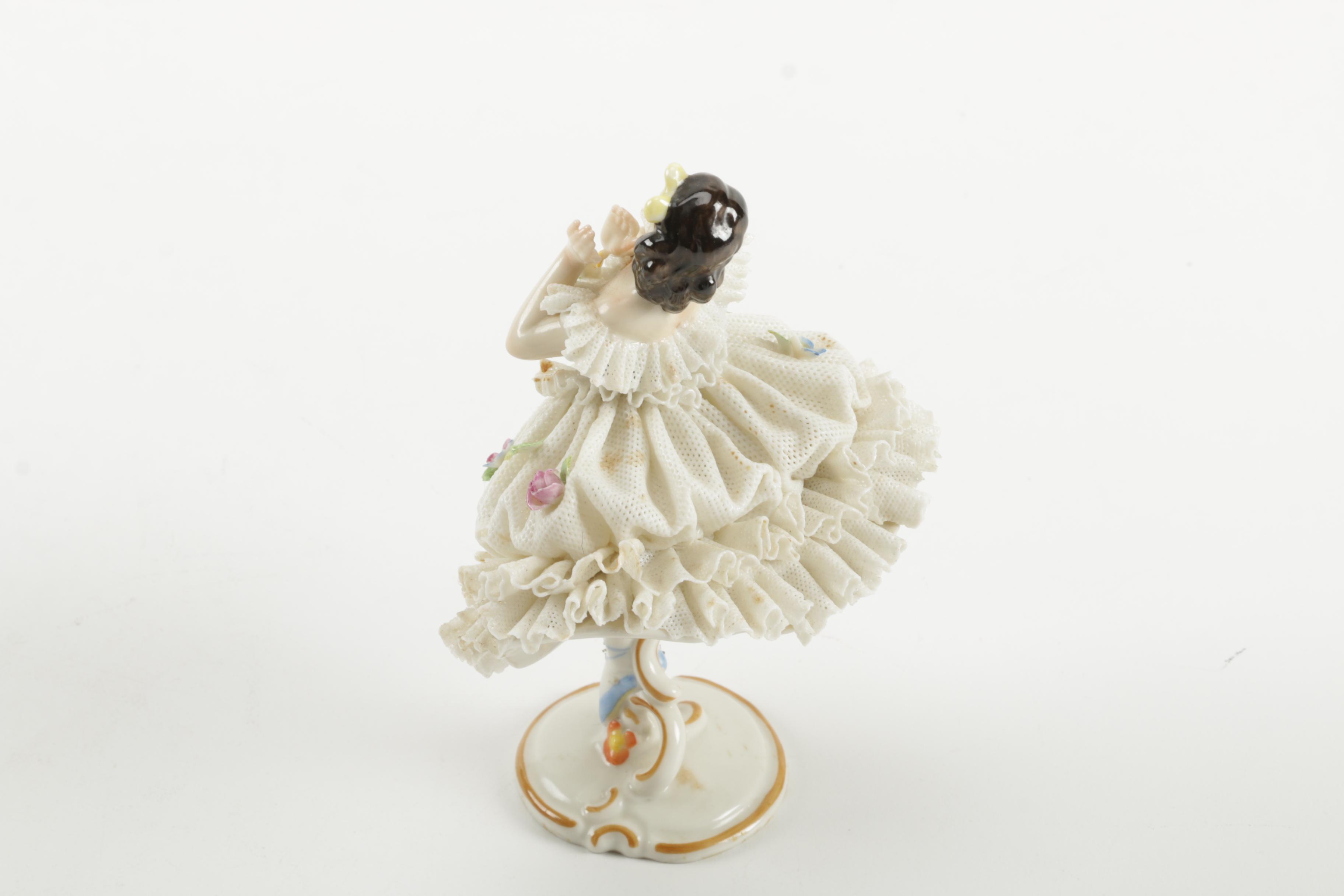 Dresden Lace Figurines including Oldest Volkstedt Porcelain Factory