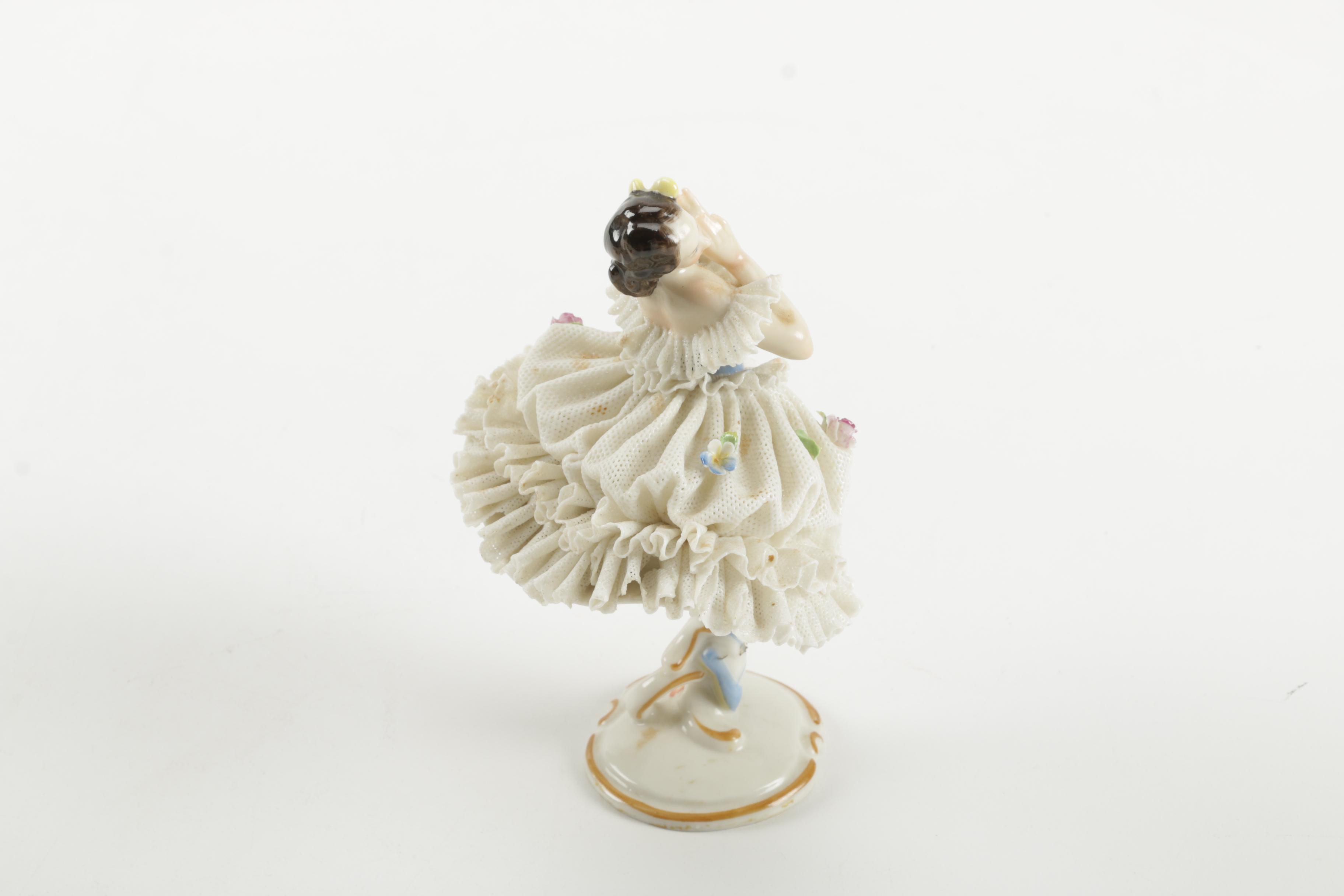 Dresden Lace Figurines including Oldest Volkstedt Porcelain Factory