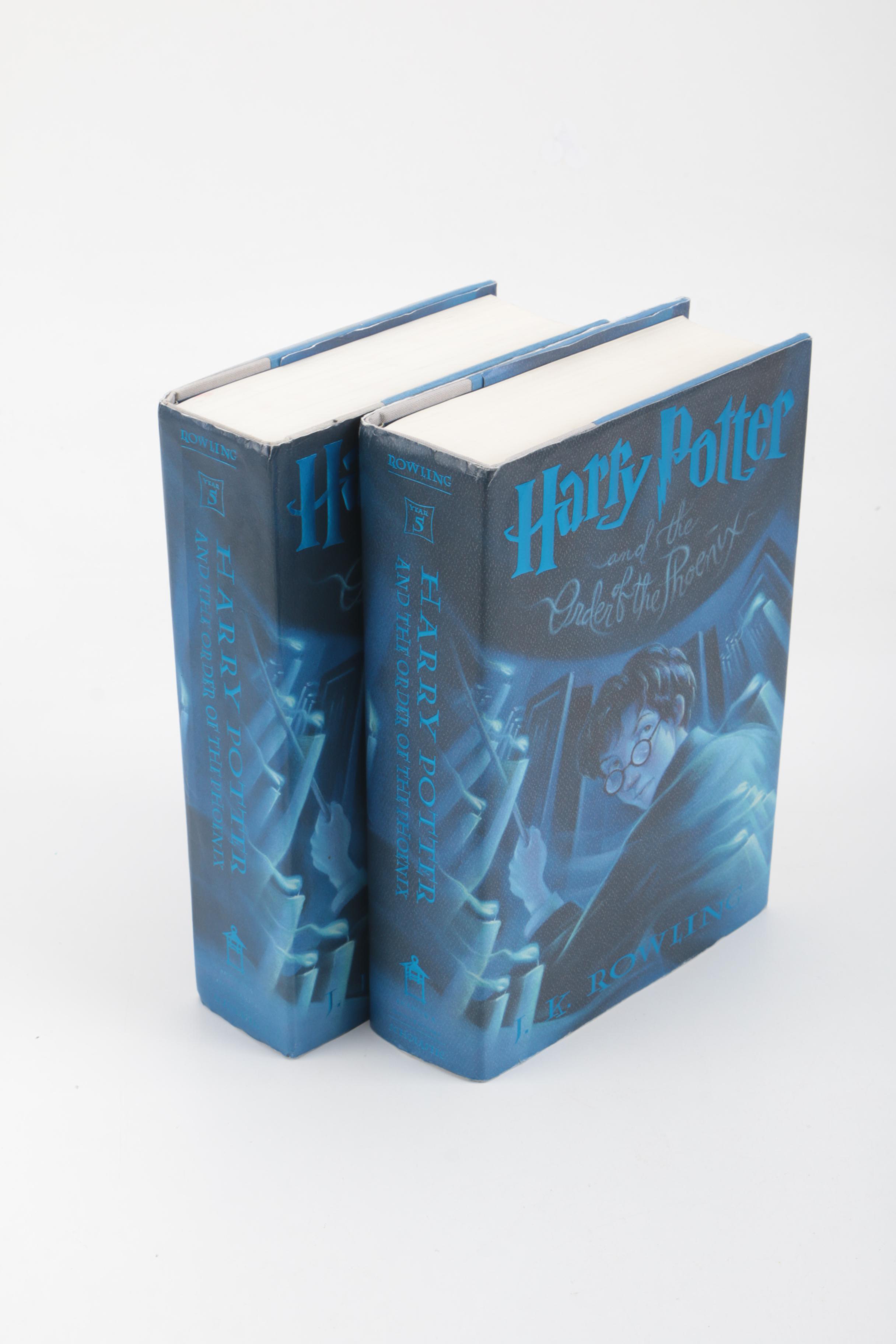 "Harry Potter" Books Including First American Edition of "Order of the Phoenix"