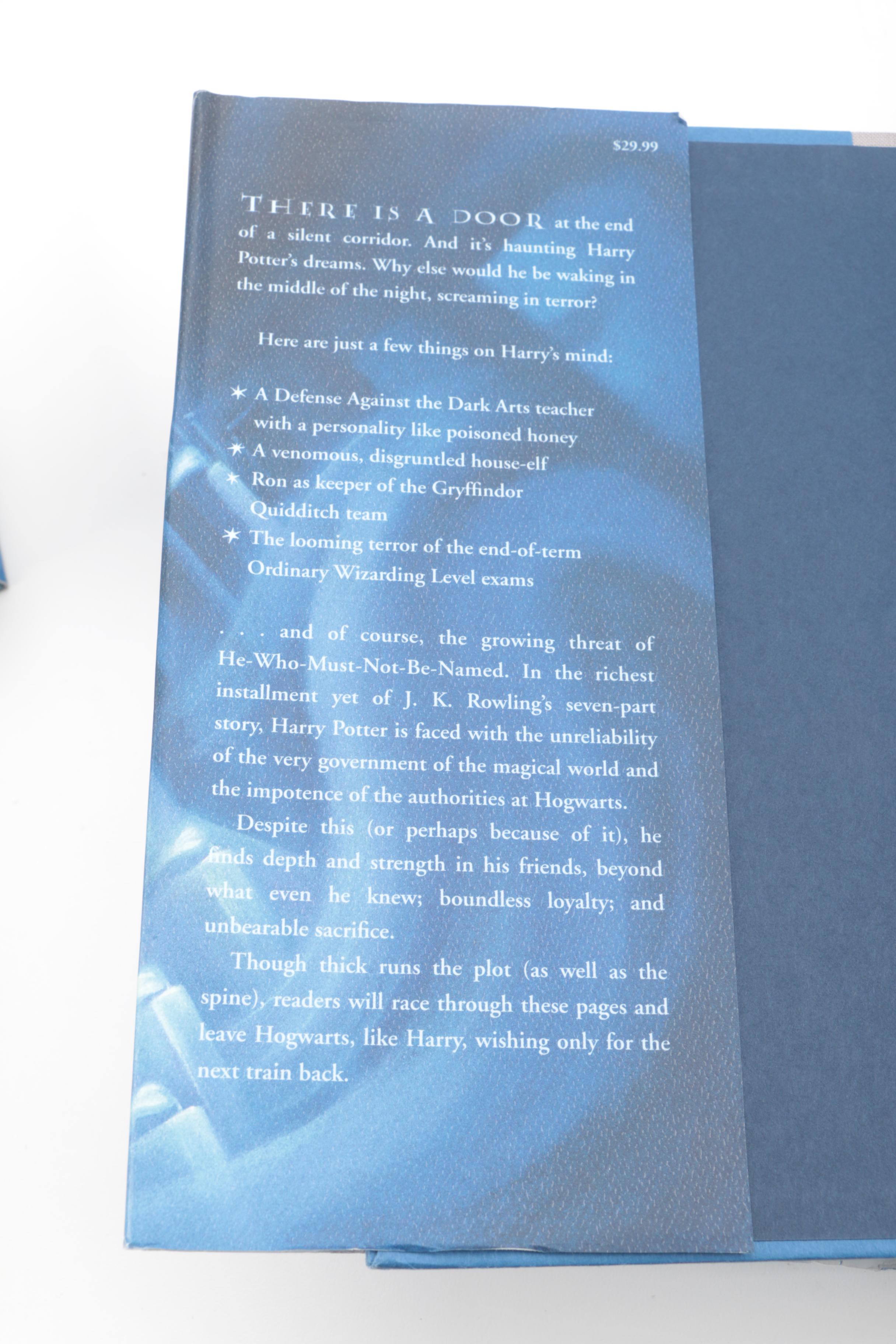 "Harry Potter" Books Including First American Edition of "Order of the Phoenix"