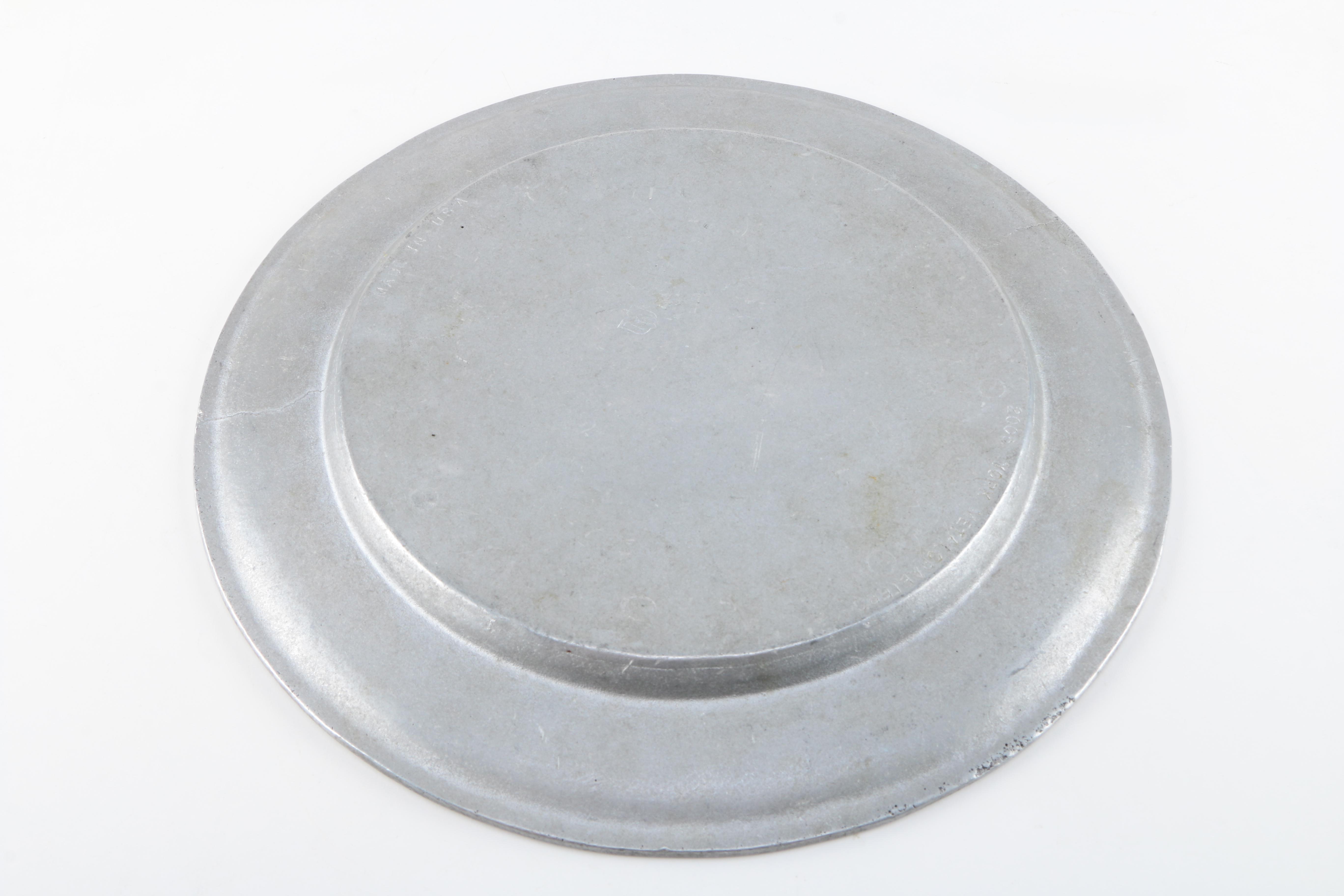 Vintage Pewter Salt and Pepper Shaker by Raimond with Platter