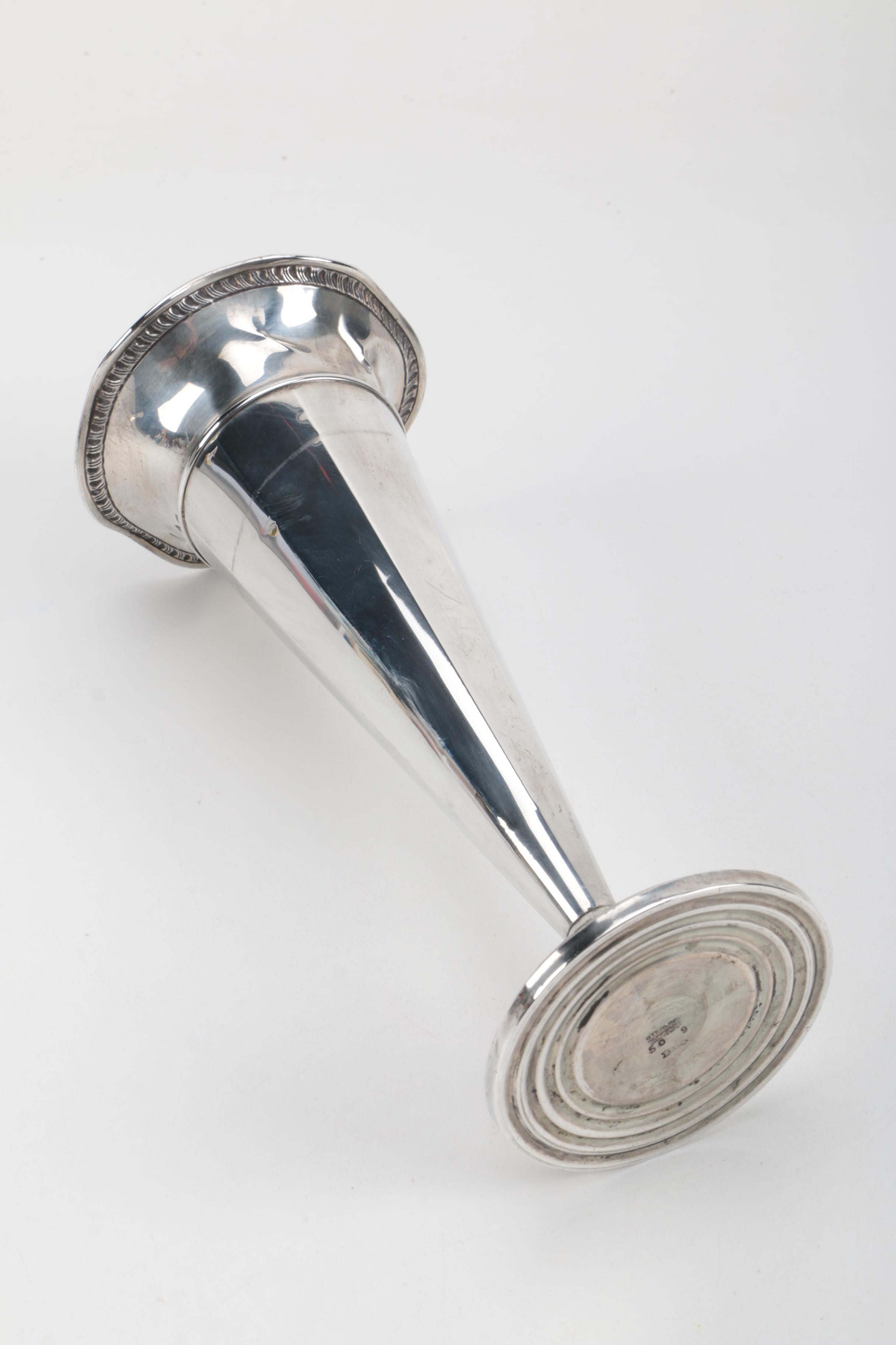 Weighted Sterling Bud Vase and Candleholders Featuring Gorham