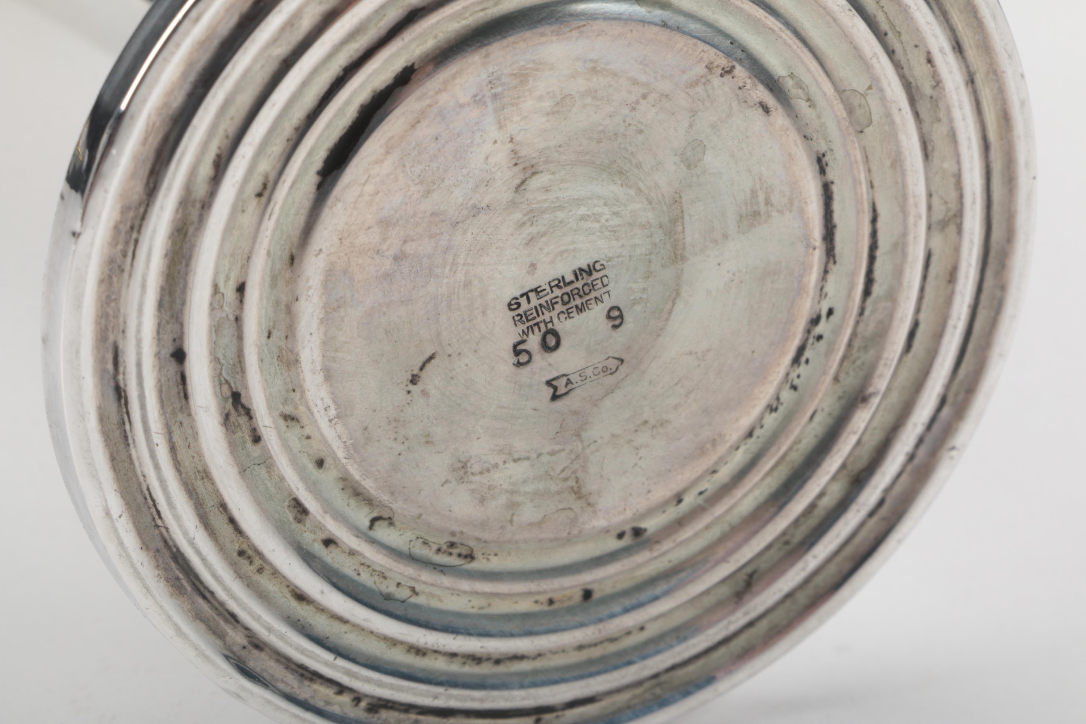 Weighted Sterling Bud Vase and Candleholders Featuring Gorham