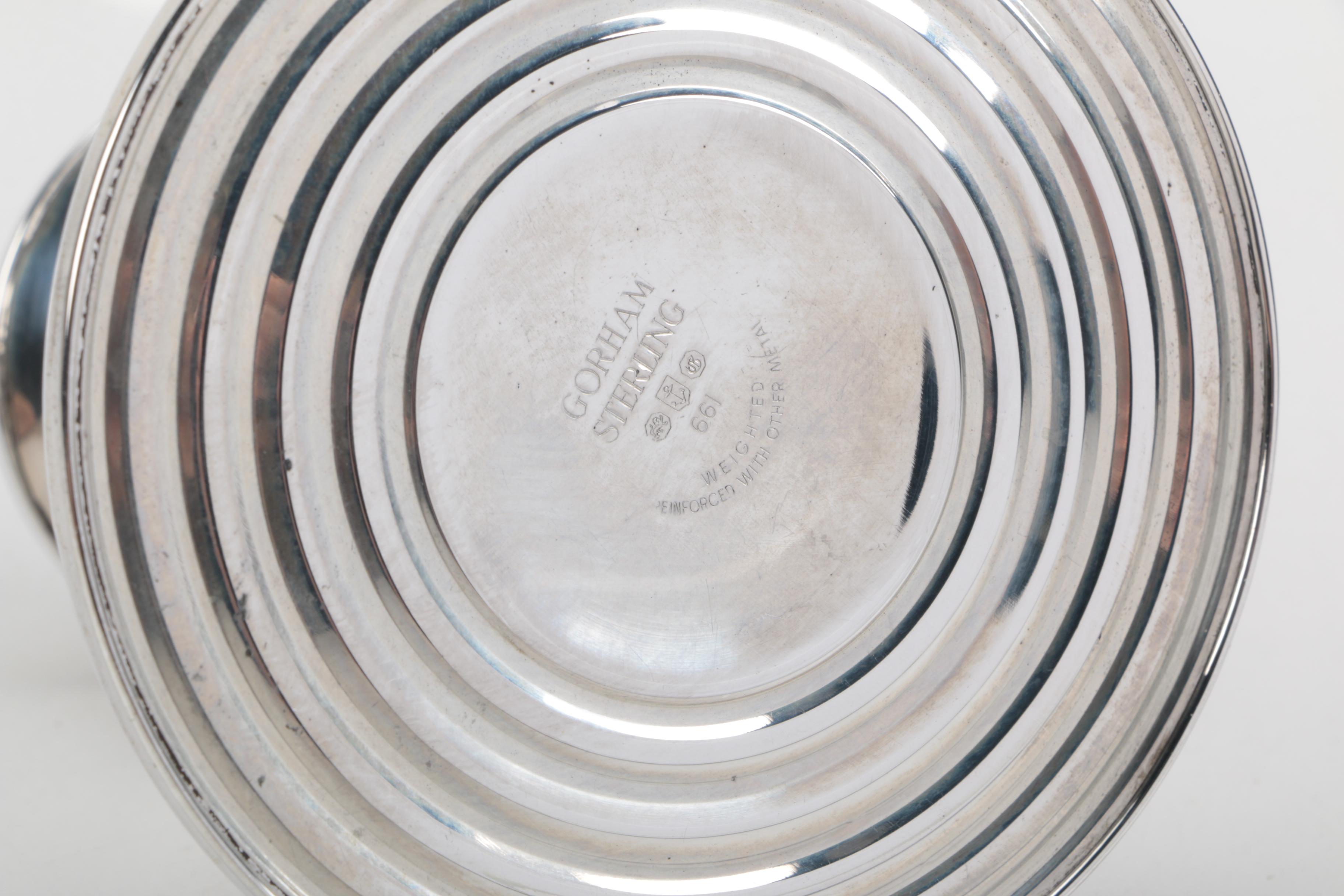 Weighted Sterling Bud Vase and Candleholders Featuring Gorham