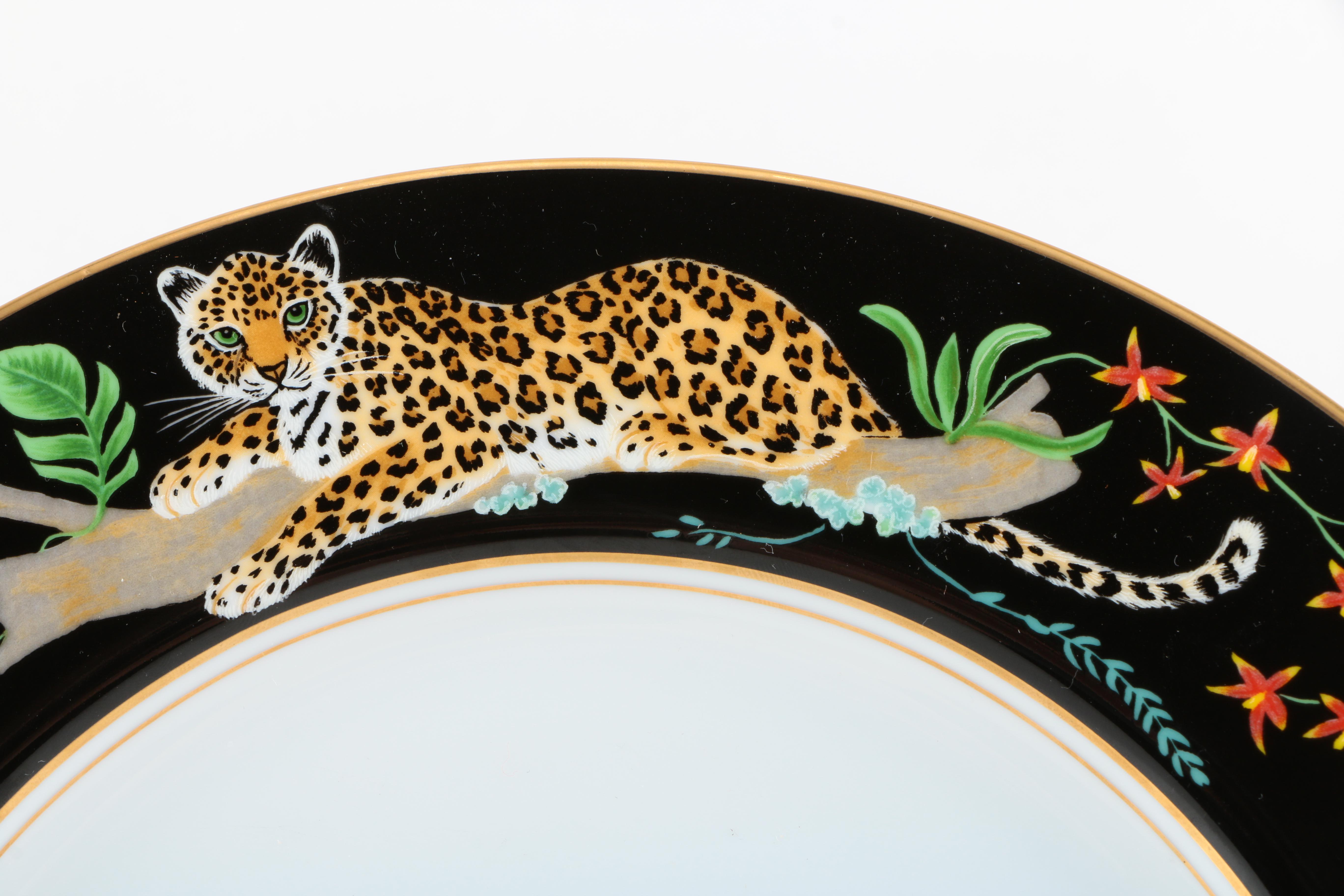 "Jaguar Jungle" Porcelain Decorative Plates by Lynn Chase Designs