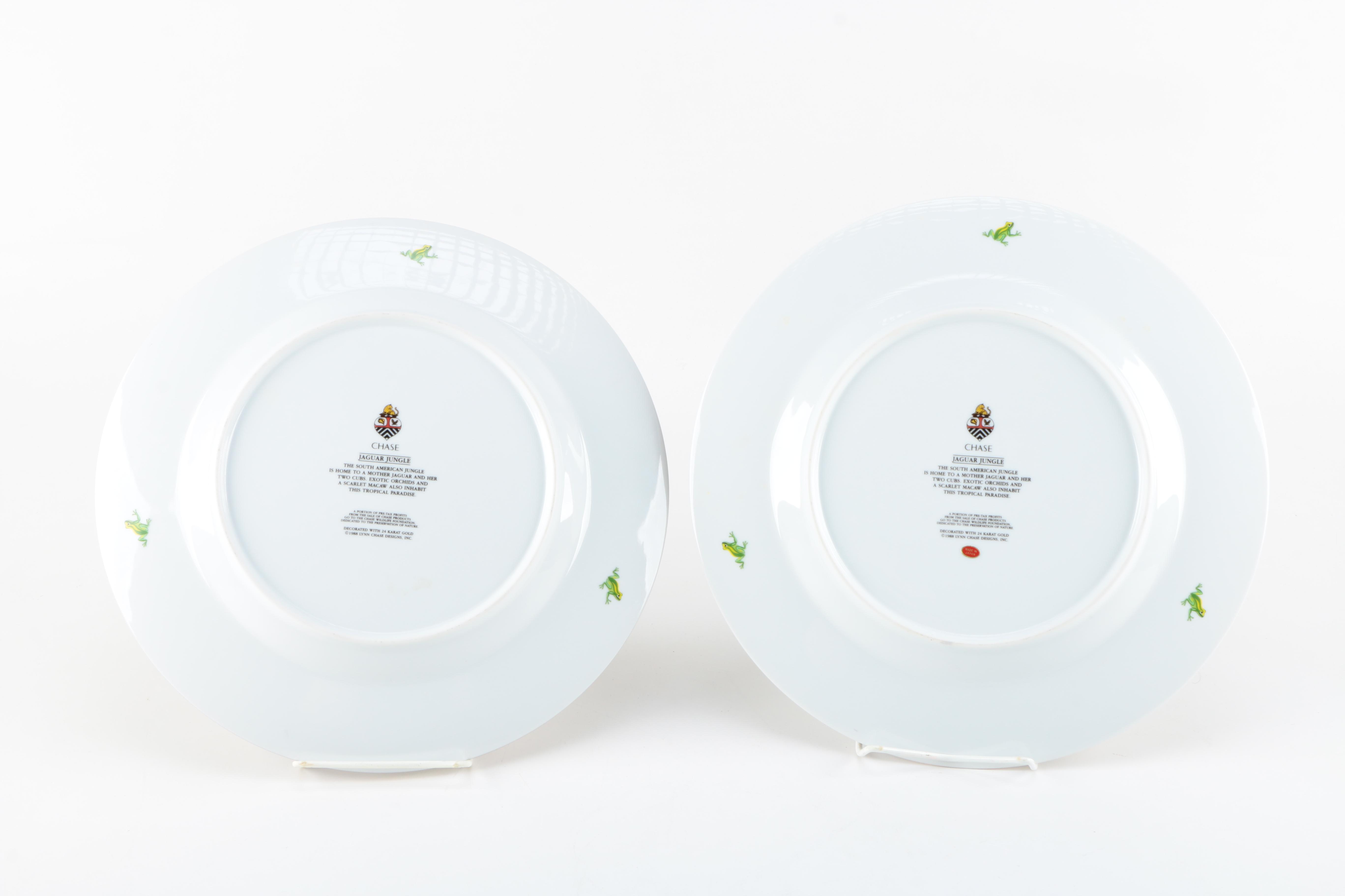 "Jaguar Jungle" Porcelain Decorative Plates by Lynn Chase Designs