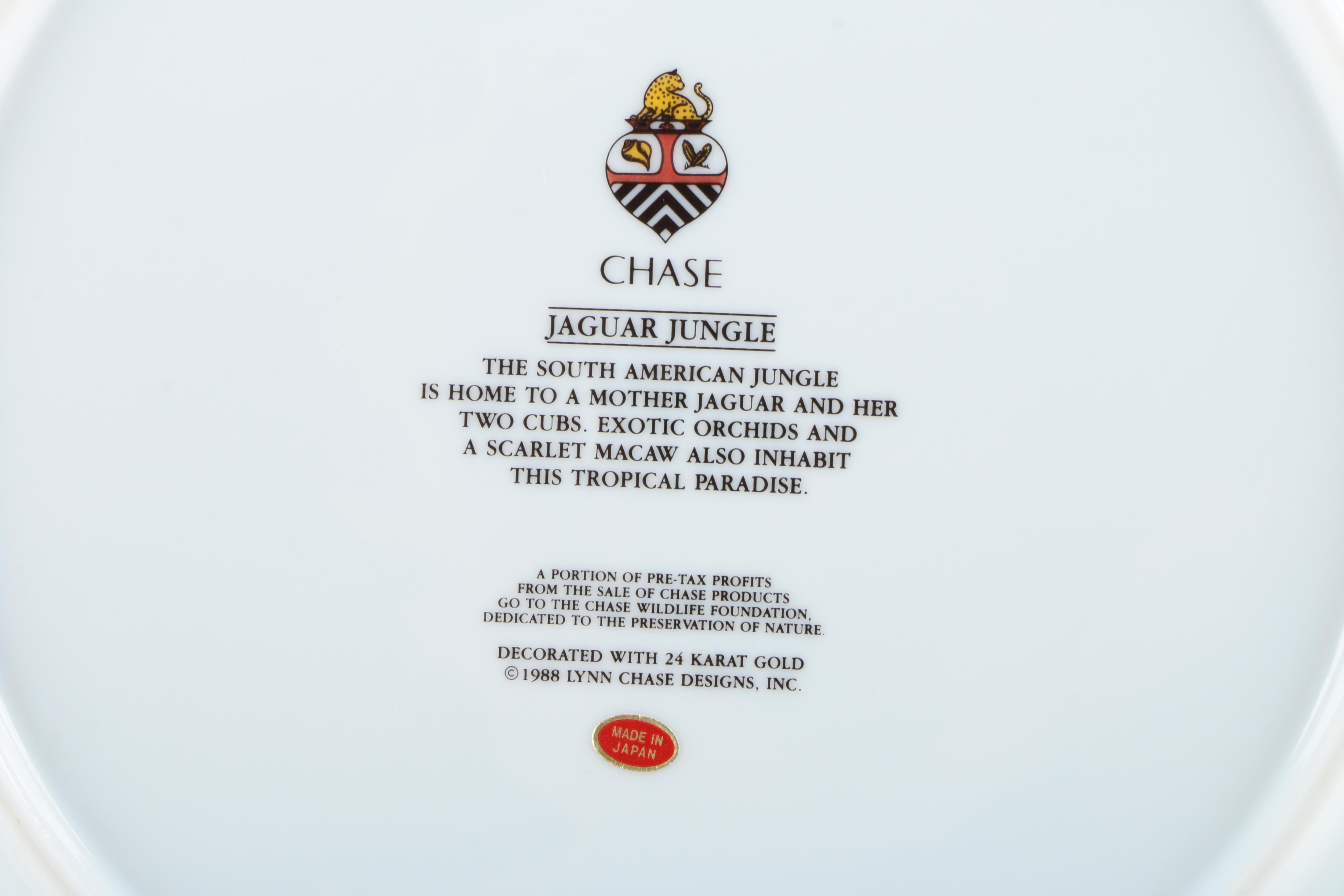 "Jaguar Jungle" Porcelain Decorative Plates by Lynn Chase Designs