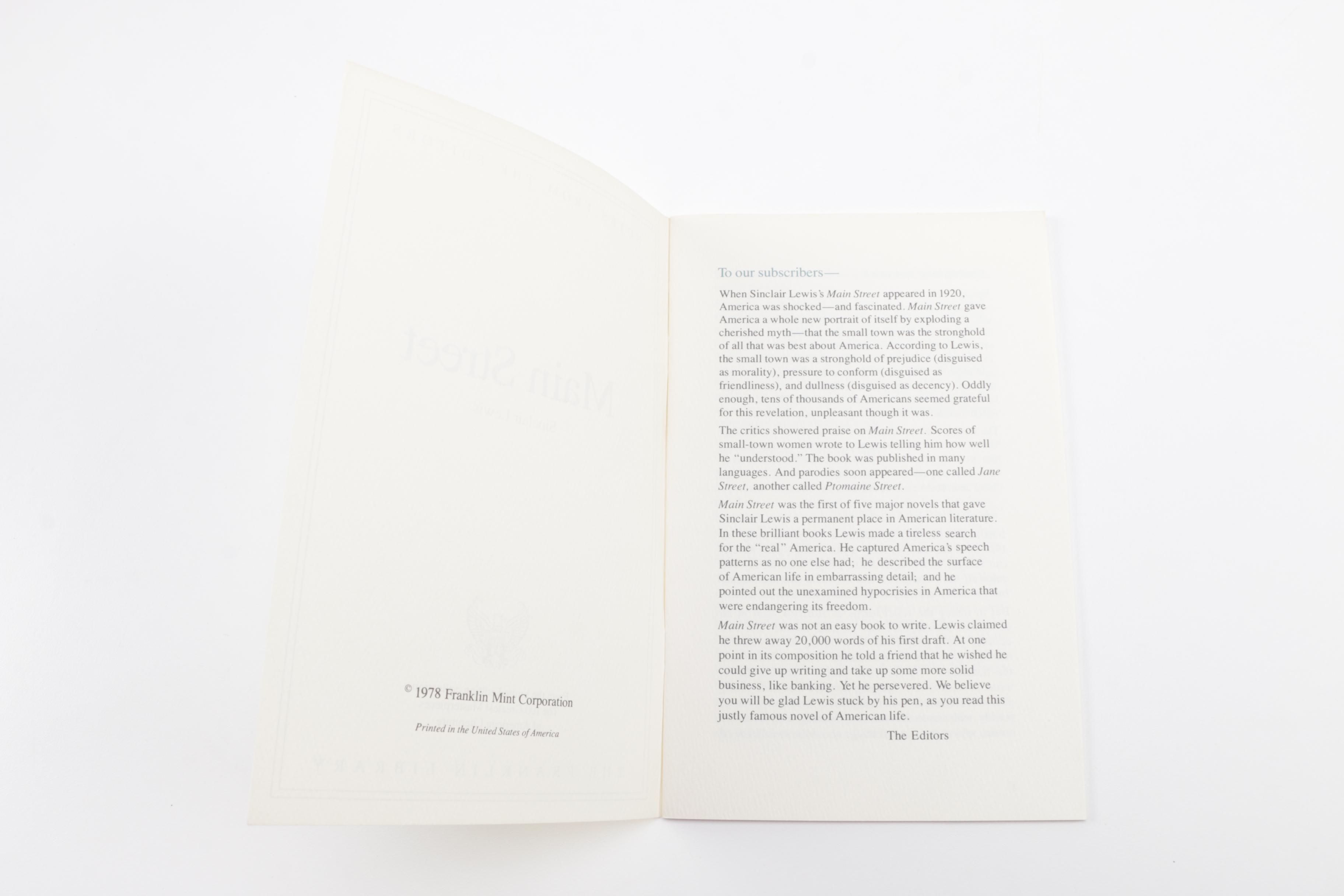 Franklin Library "100 Greatest Masterpieces of American Literature" Books