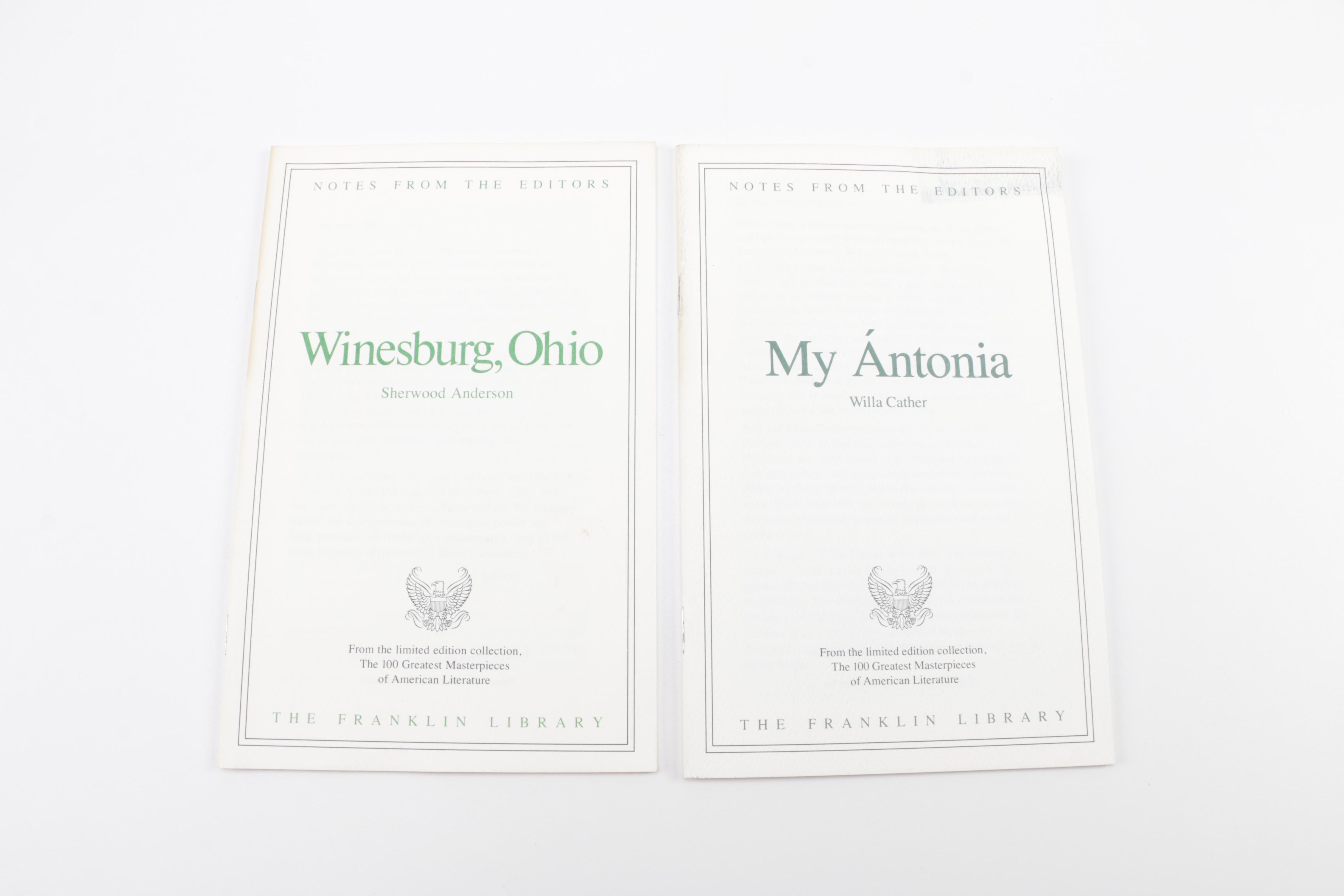 Franklin Library "100 Greatest Masterpieces of American Literature" Books