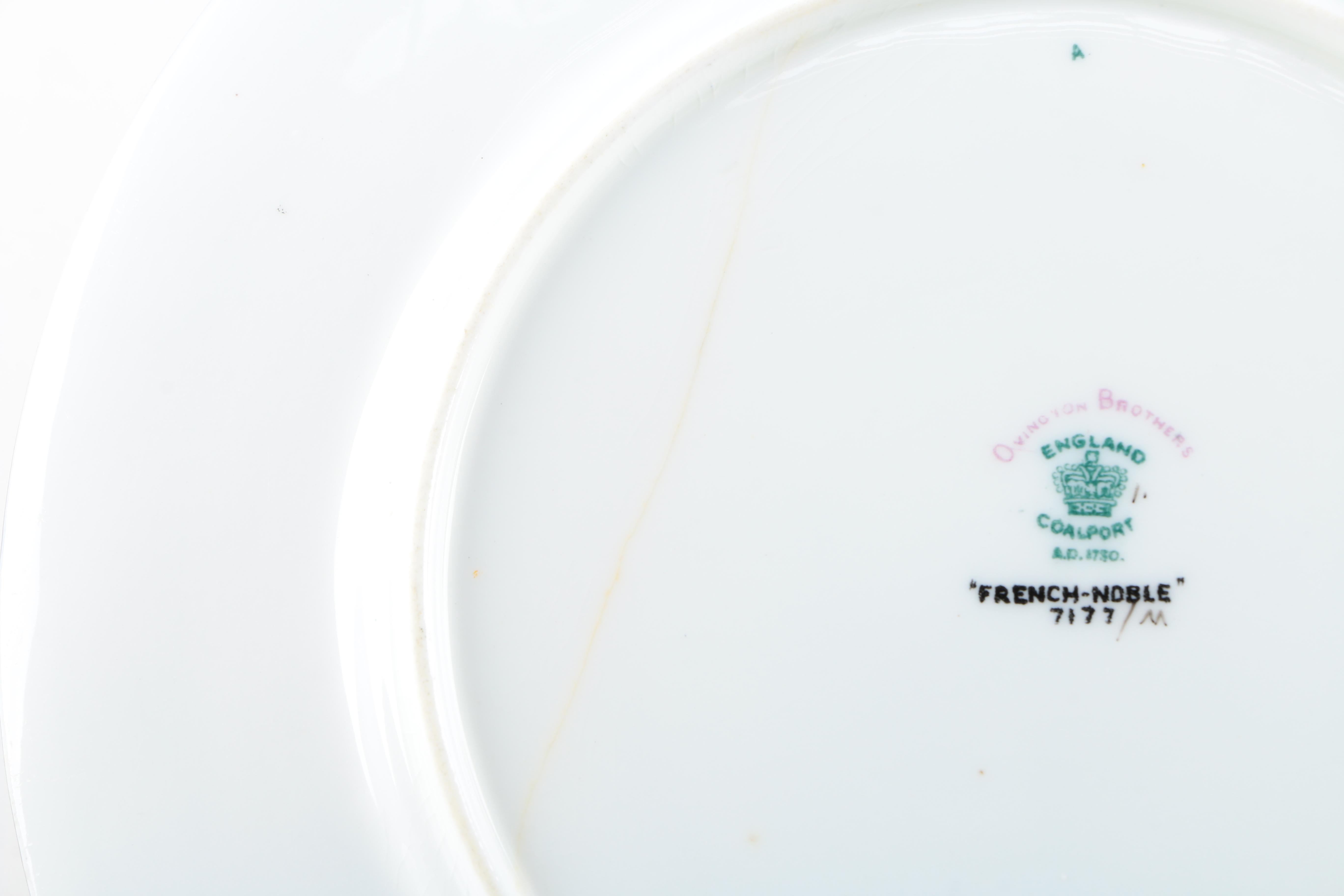 Set of Vintage Coalport "French-Noble" Plates Retailed by  Ovington Brothers