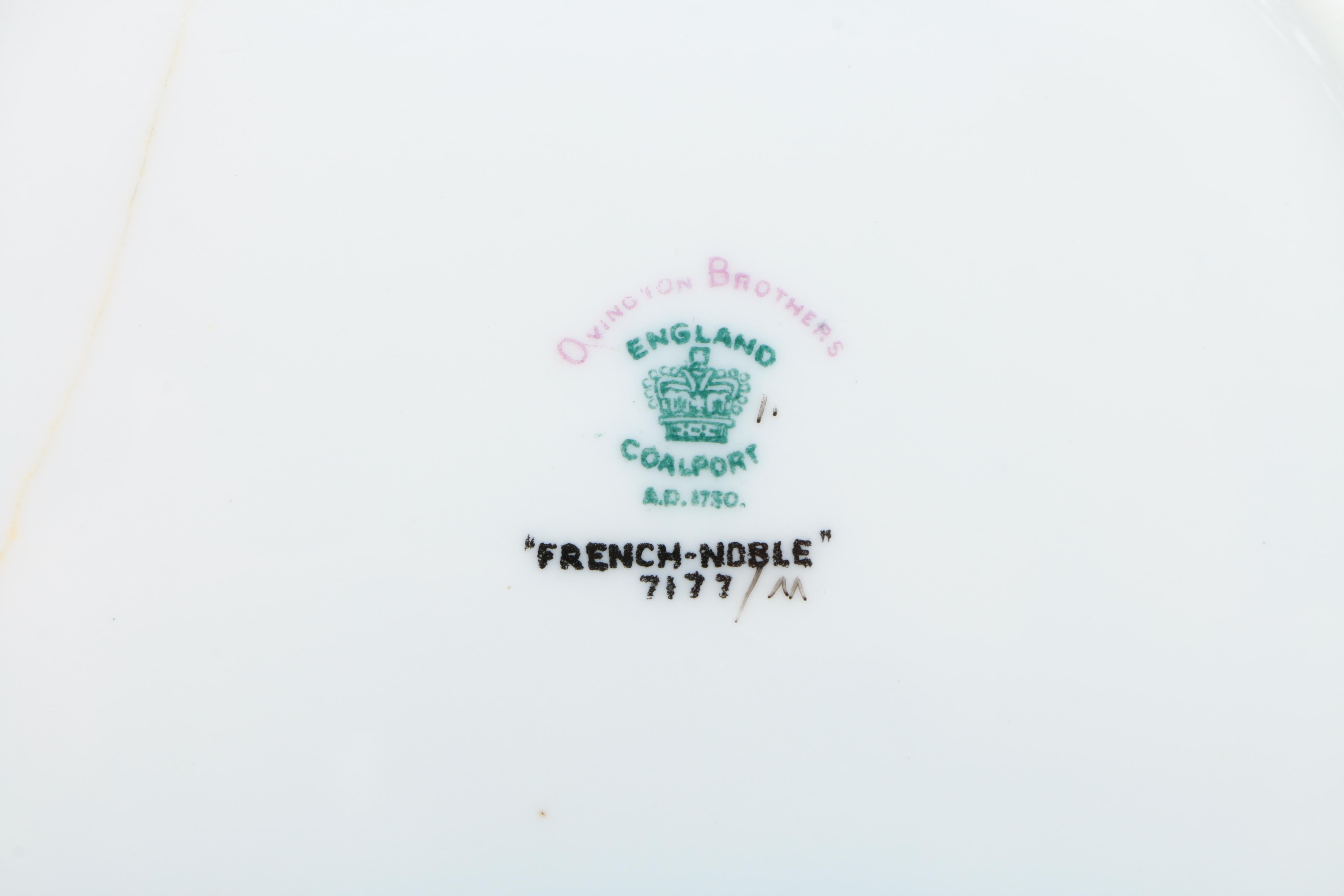 Set of Vintage Coalport "French-Noble" Plates Retailed by  Ovington Brothers