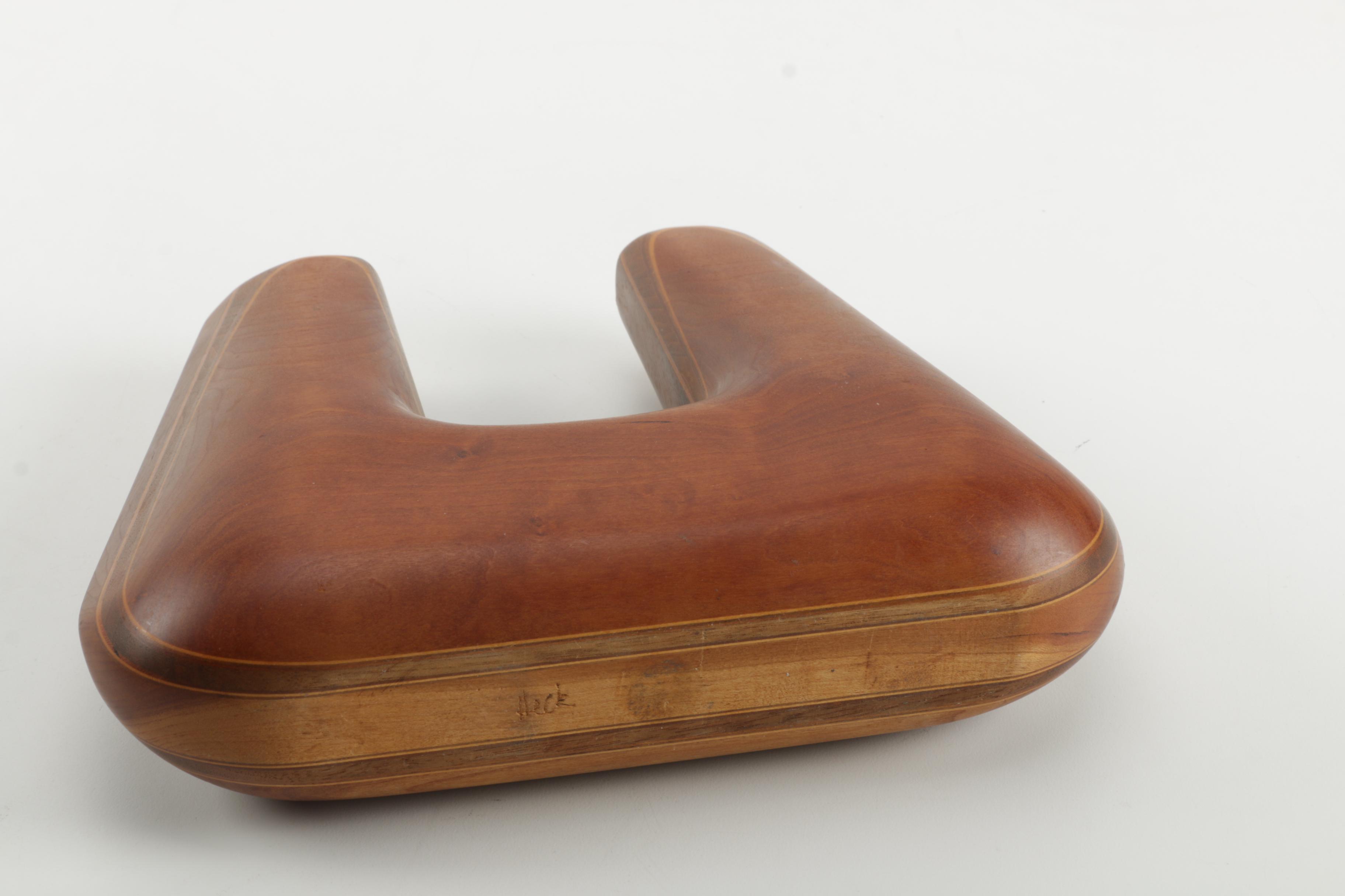 Heck Carved Wooden Candle Holder