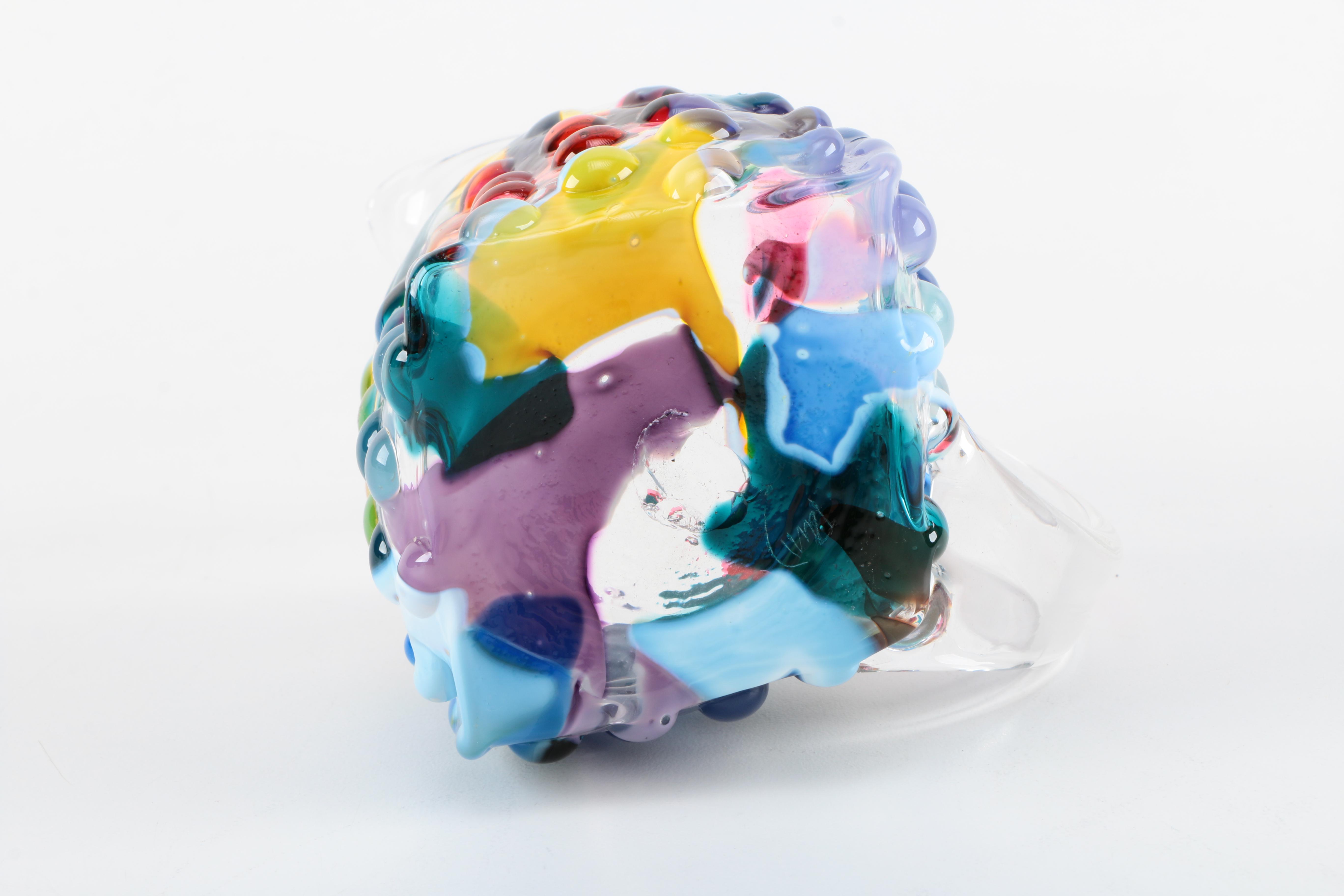 Artist Signed Hand-Blown Art Glass Pitcher and Cordial Glasses