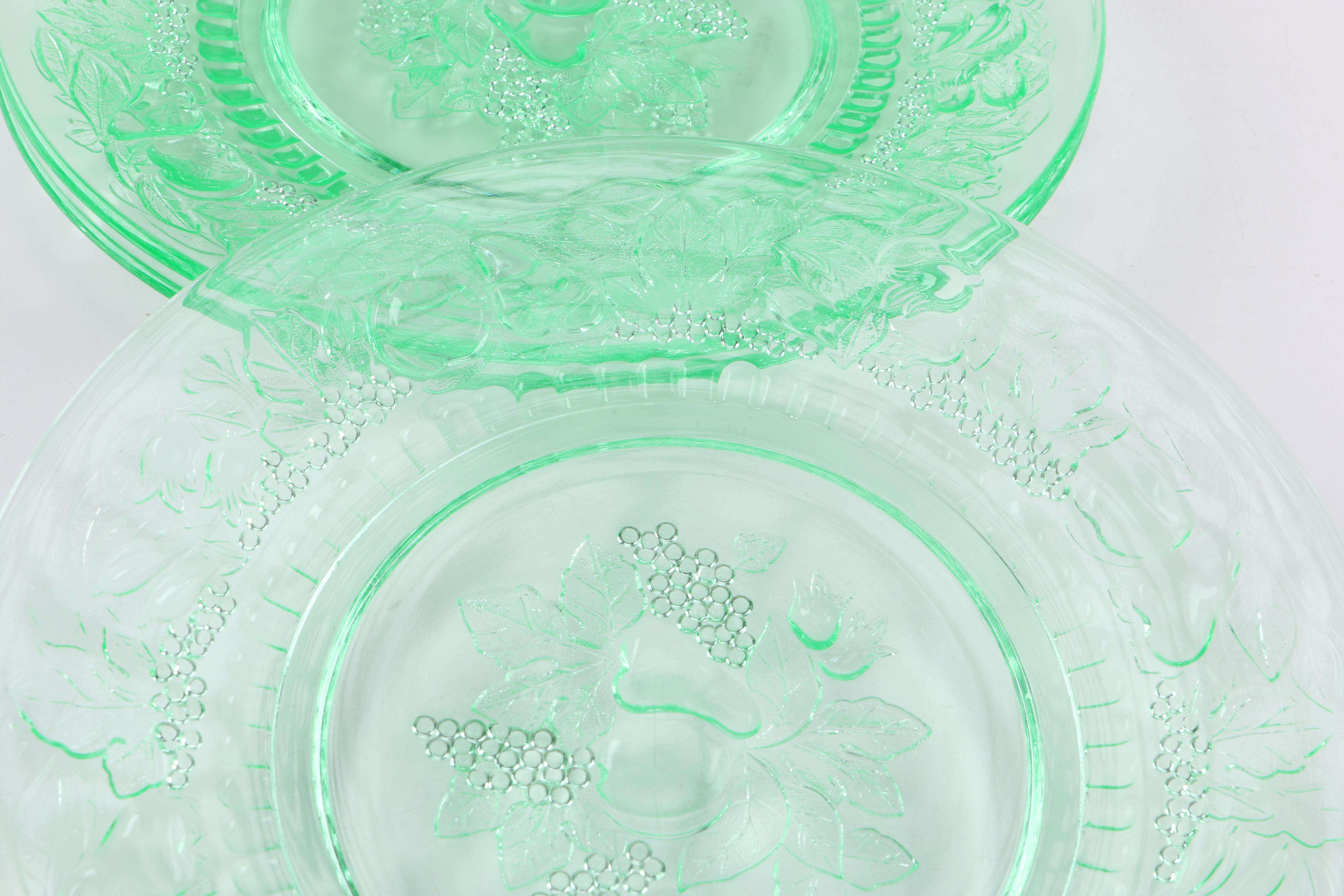 Depression Era Glass Plates