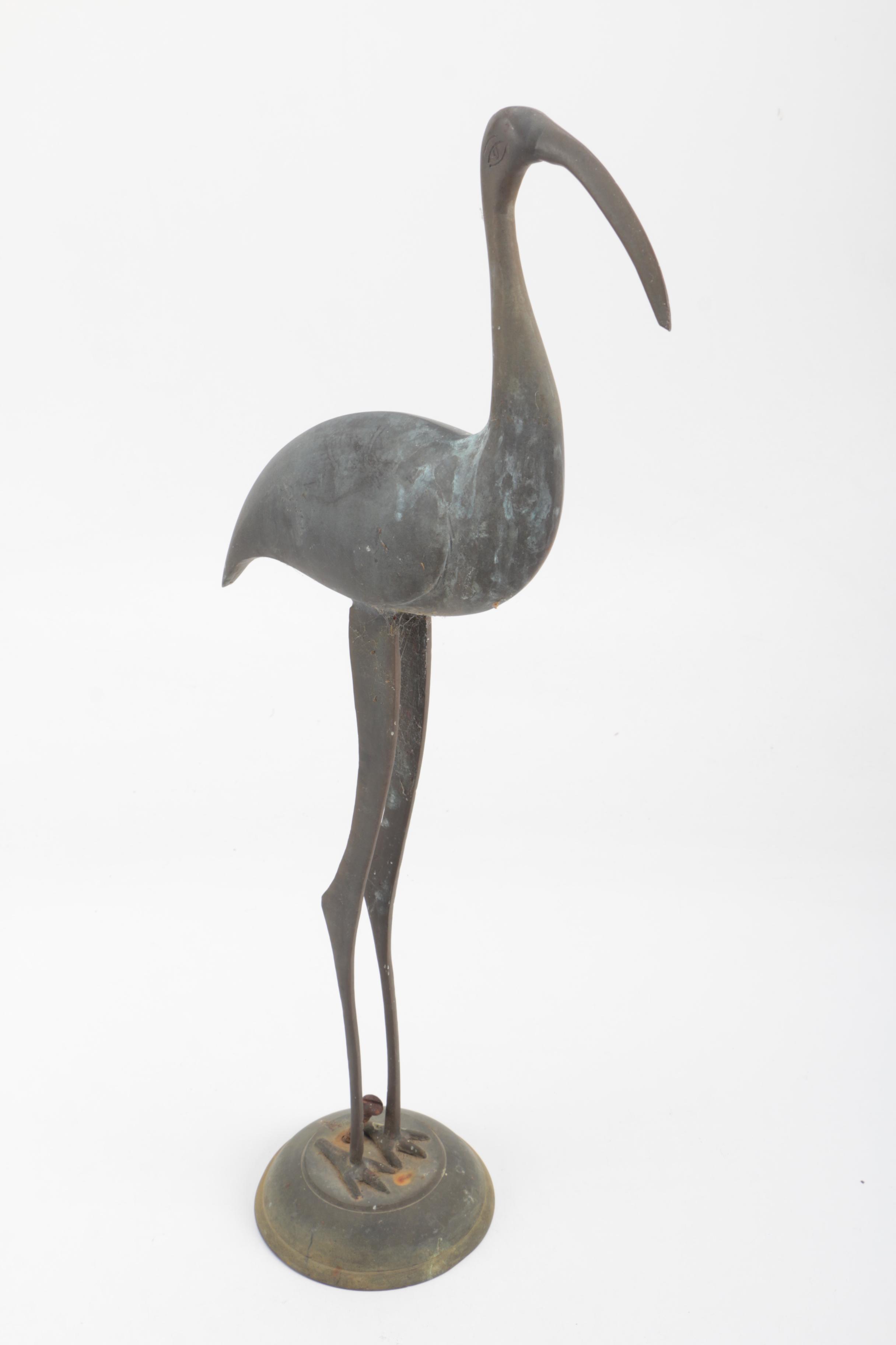 Three Metal Bird Figurines