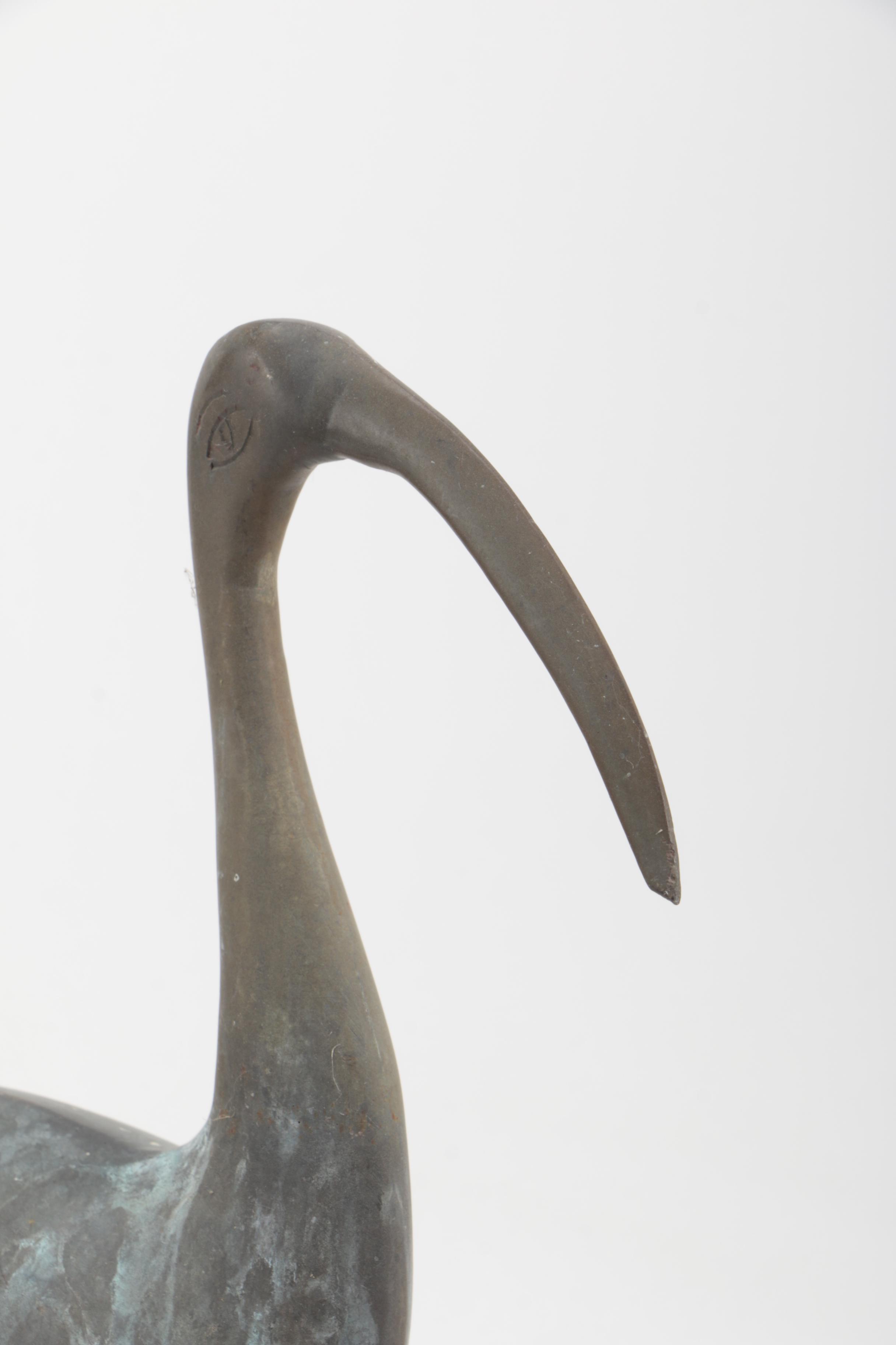 Three Metal Bird Figurines