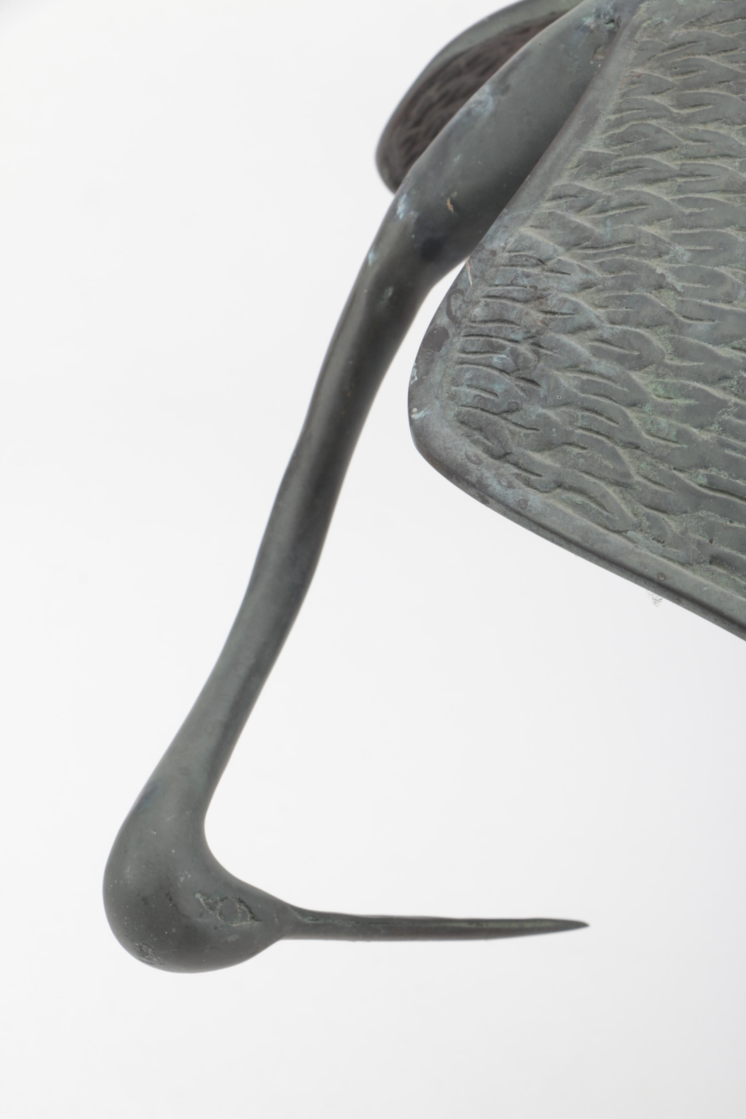 Three Metal Bird Figurines