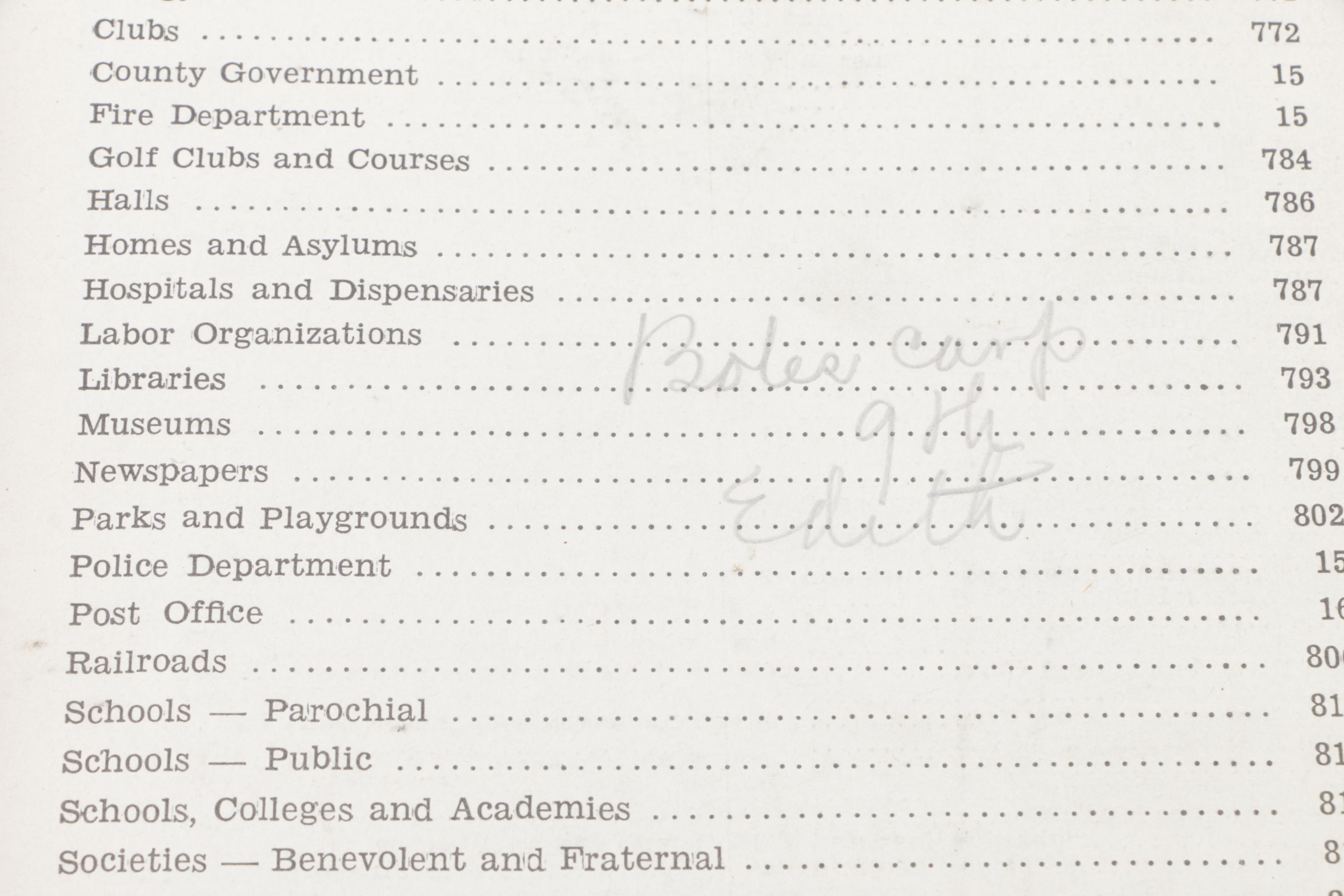 Antique Indiana History Books and 1936 Evansville City Directory