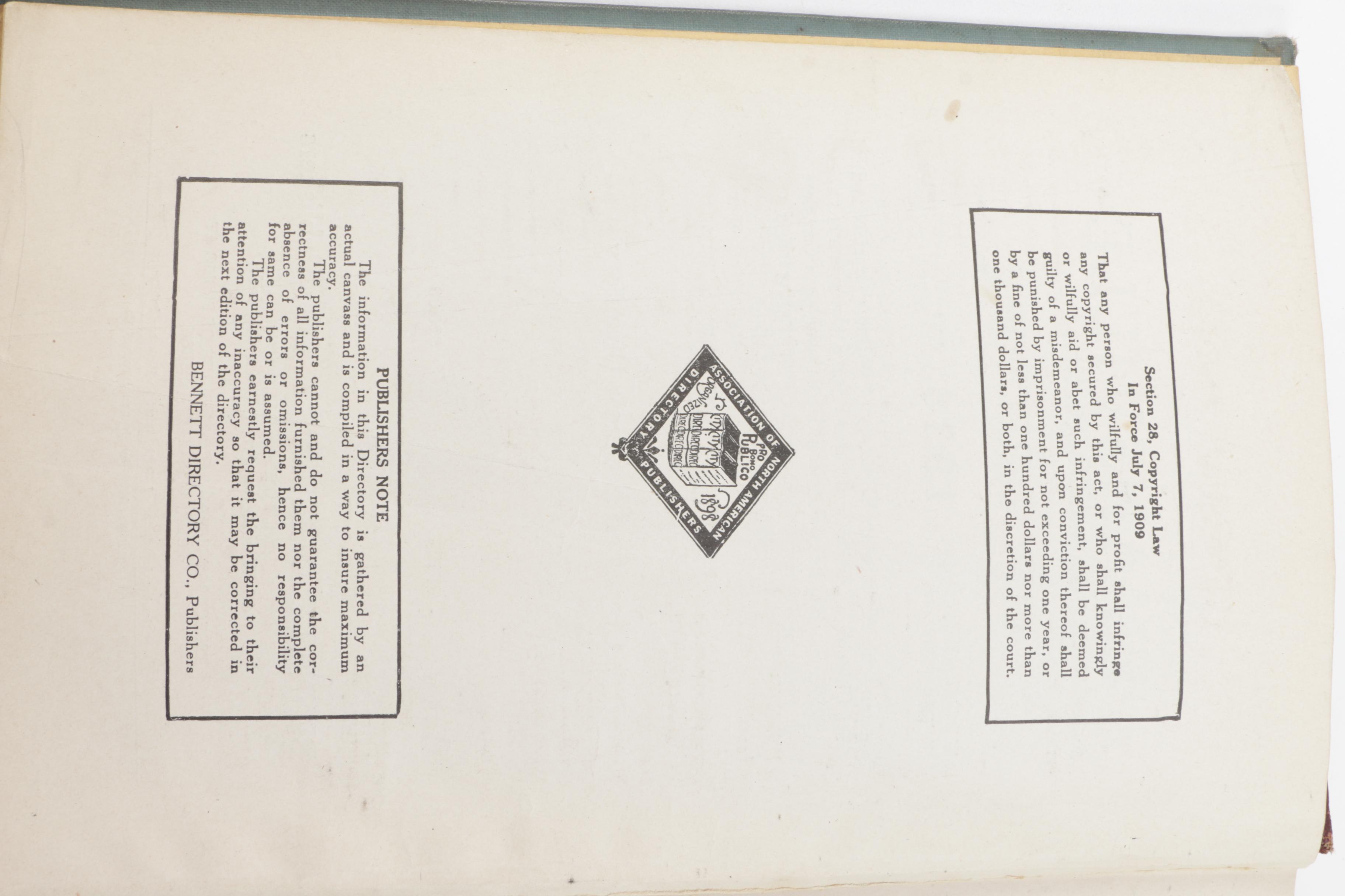 Antique Indiana History Books and 1936 Evansville City Directory