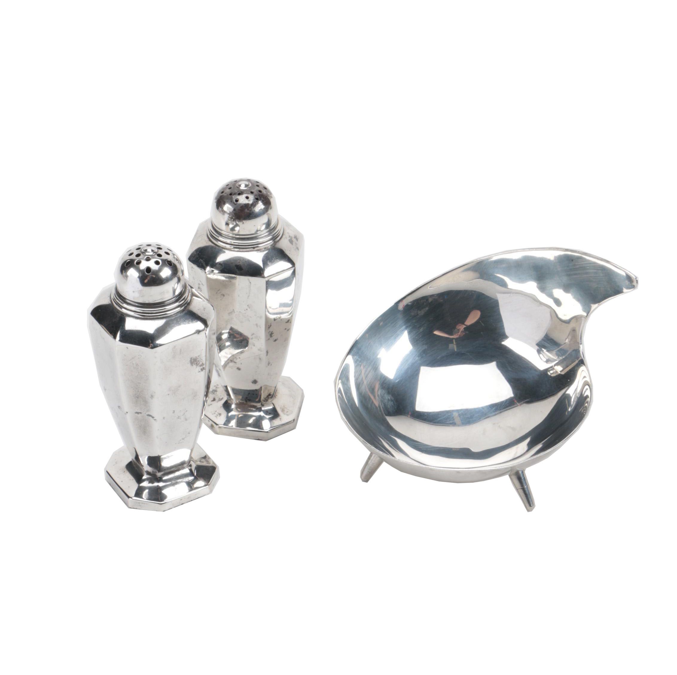 Gorham Vintage Shaker Set and Mexican Sterling Dish