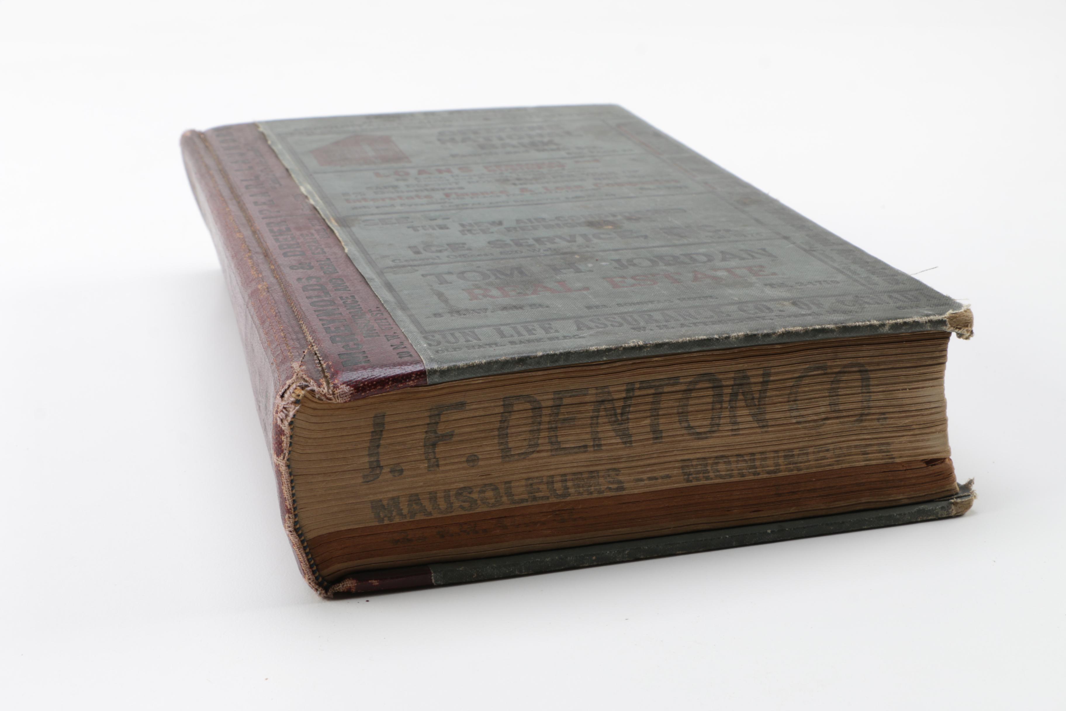 Antique Indiana History Books and 1936 Evansville City Directory