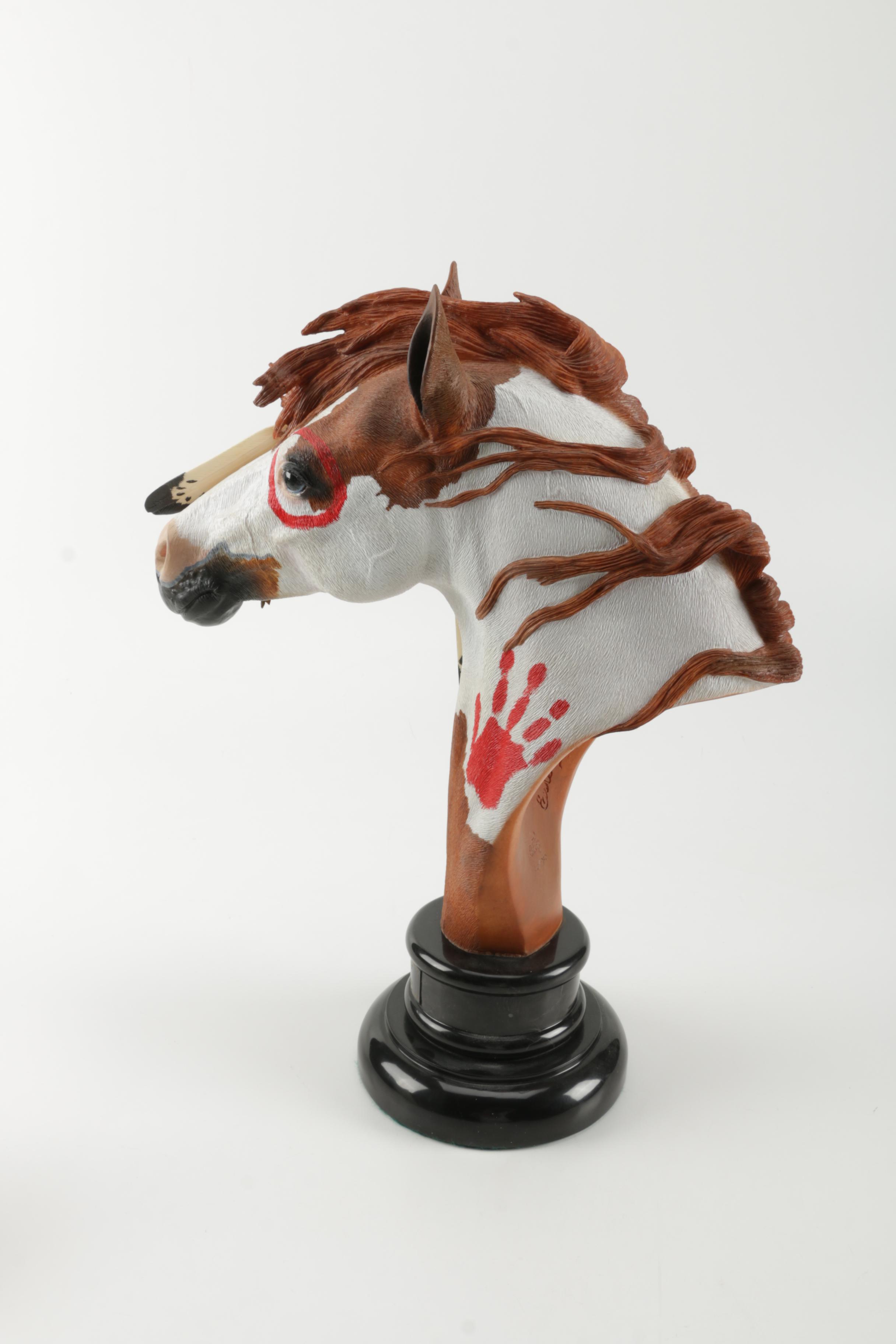 Carlos Estevez Limited Edition "Blizzard" Horse Head Statue