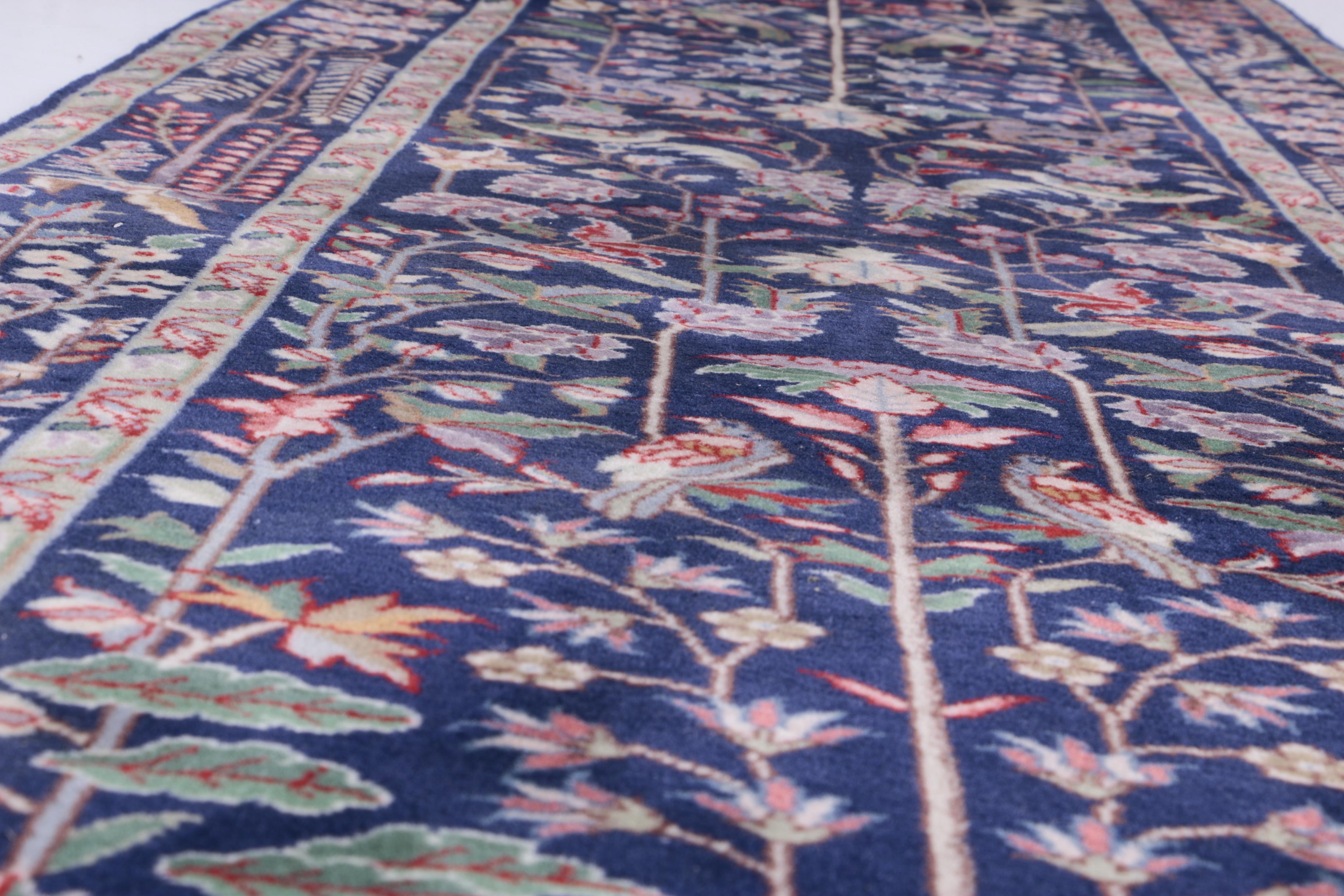 Hand-Knotted Persian-Style Wool Carpet Runner