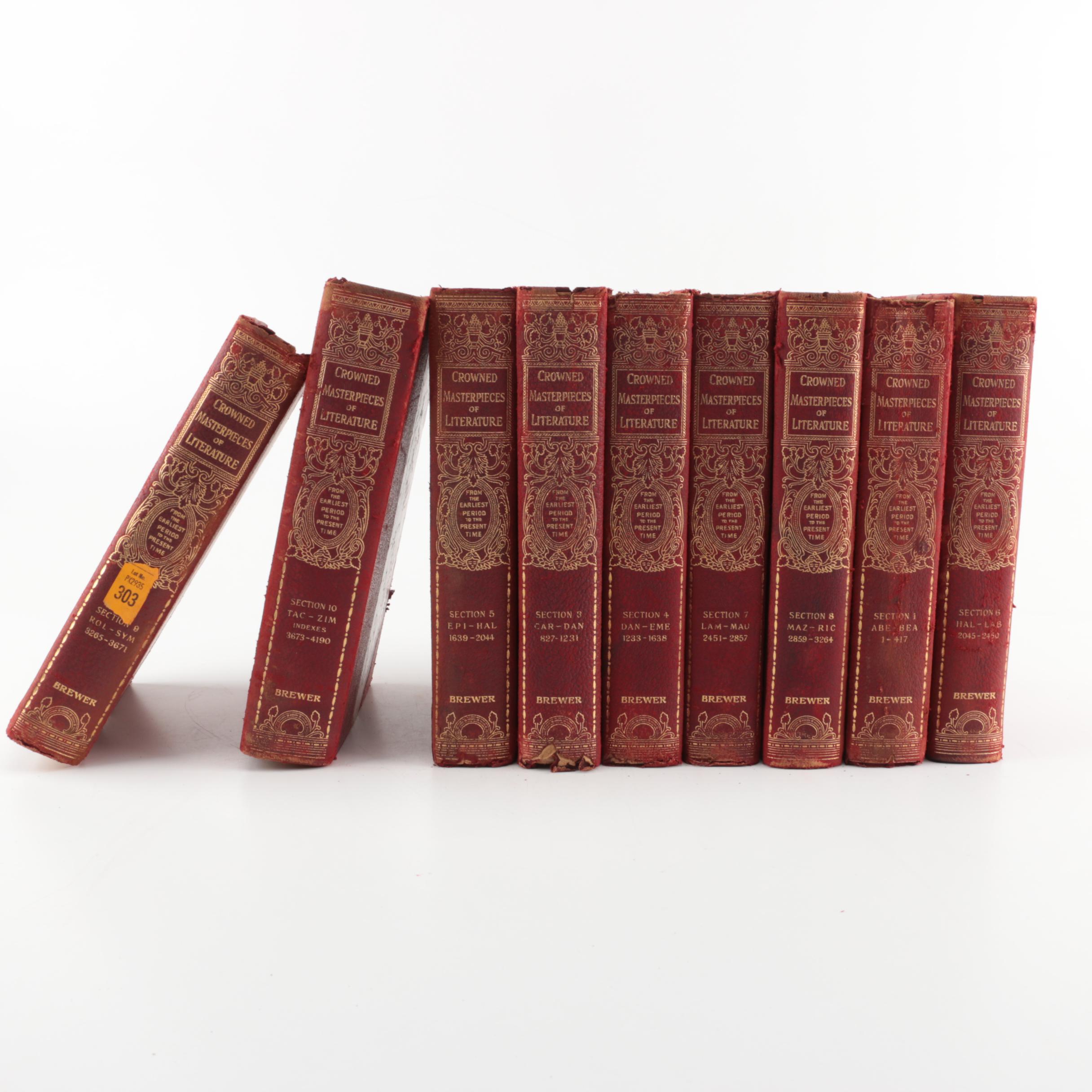 Nine Volume University Edition of the "Crowned Masterpieces of Literature"