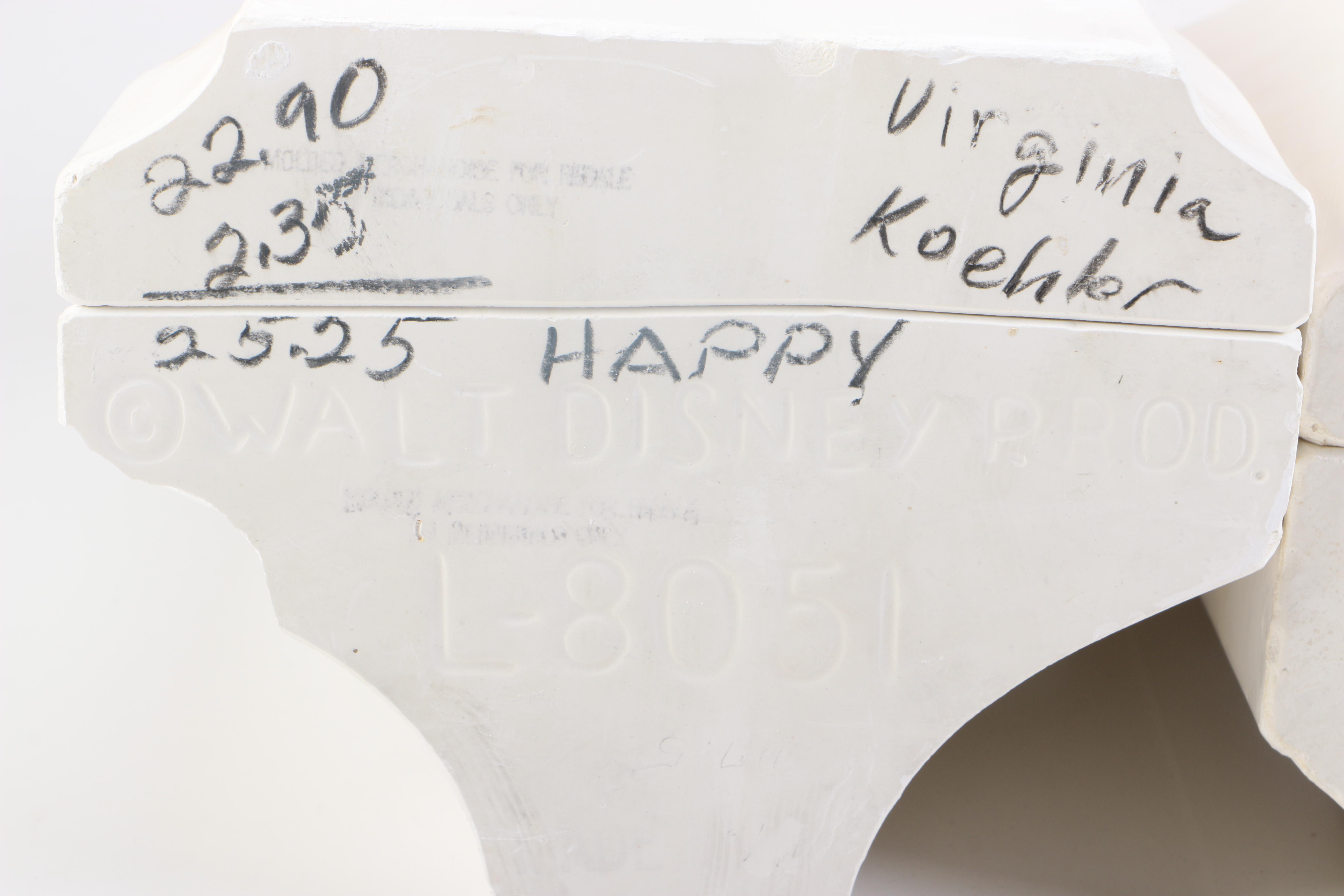 Set of Walt Disney Production Plaster Molds