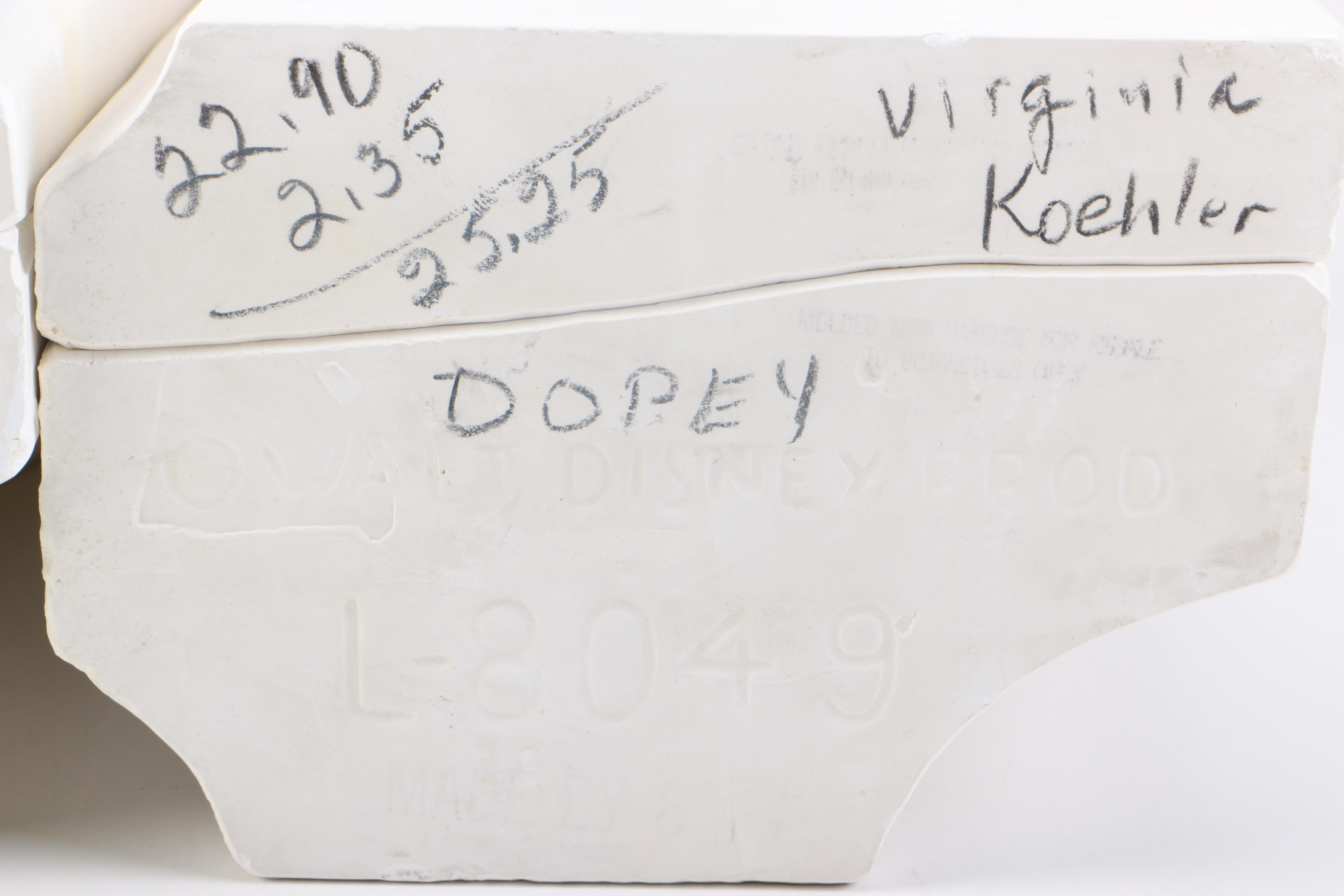Set of Walt Disney Production Plaster Molds