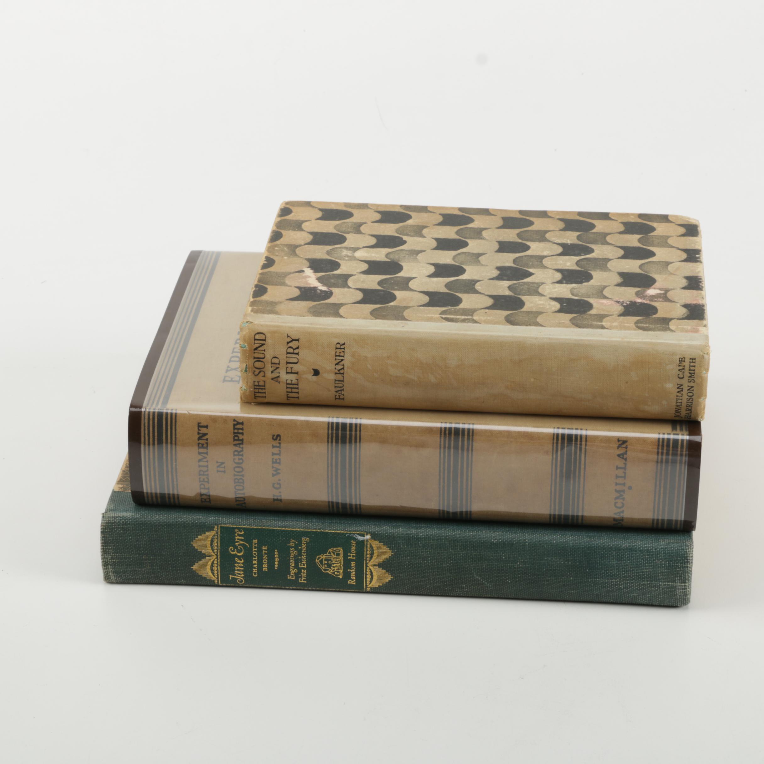 Collection of Vintage Books Including First Edition of "The Sound and the Fury"