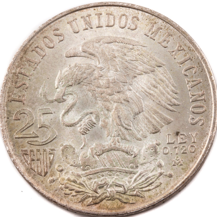 1968 Mexican Silver Commemorative Olympic Coin