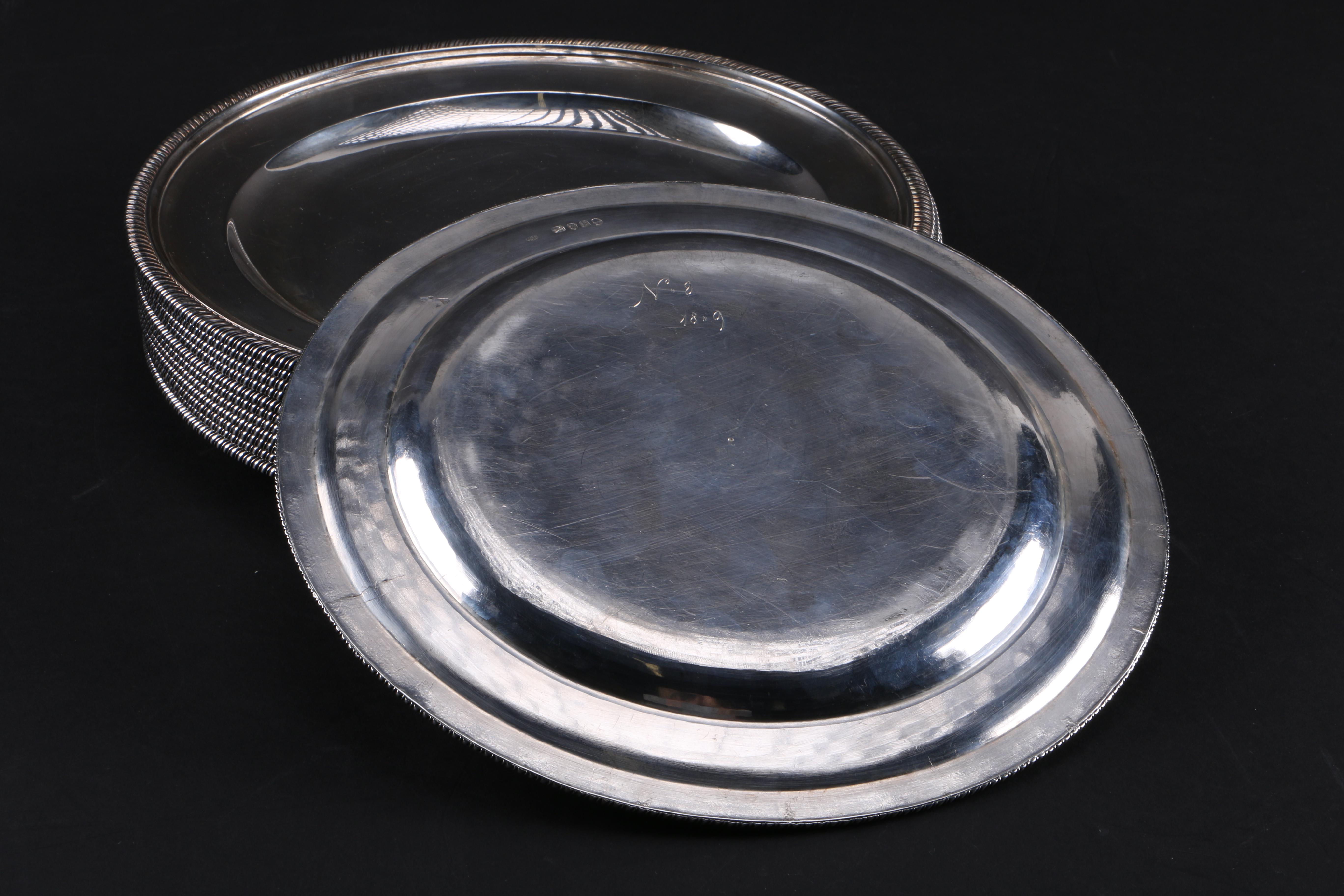 1801 London Sterling Silver Plates by Robert Sharp