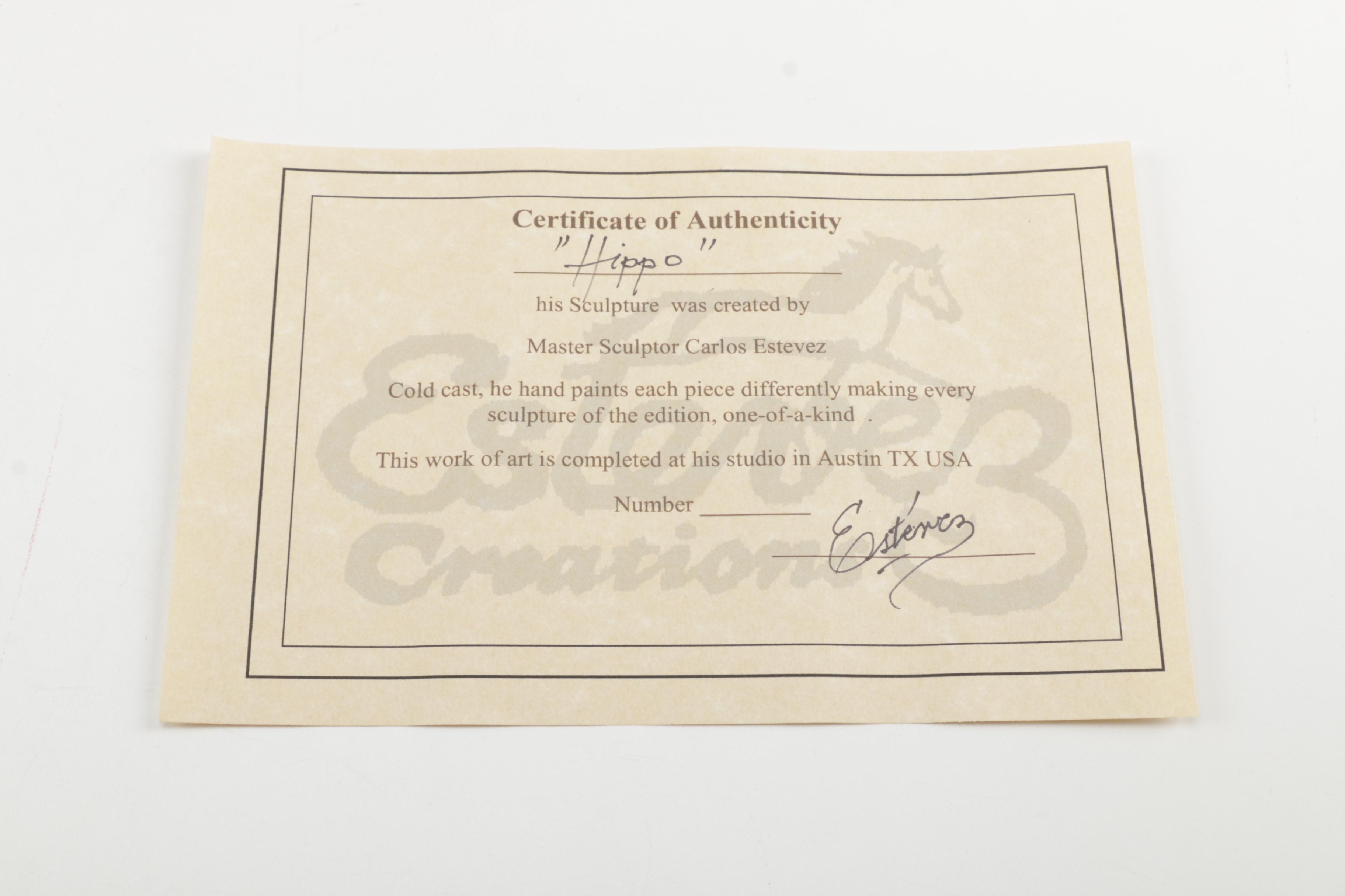 Carlos Estevez Creations "Hippo" Decor