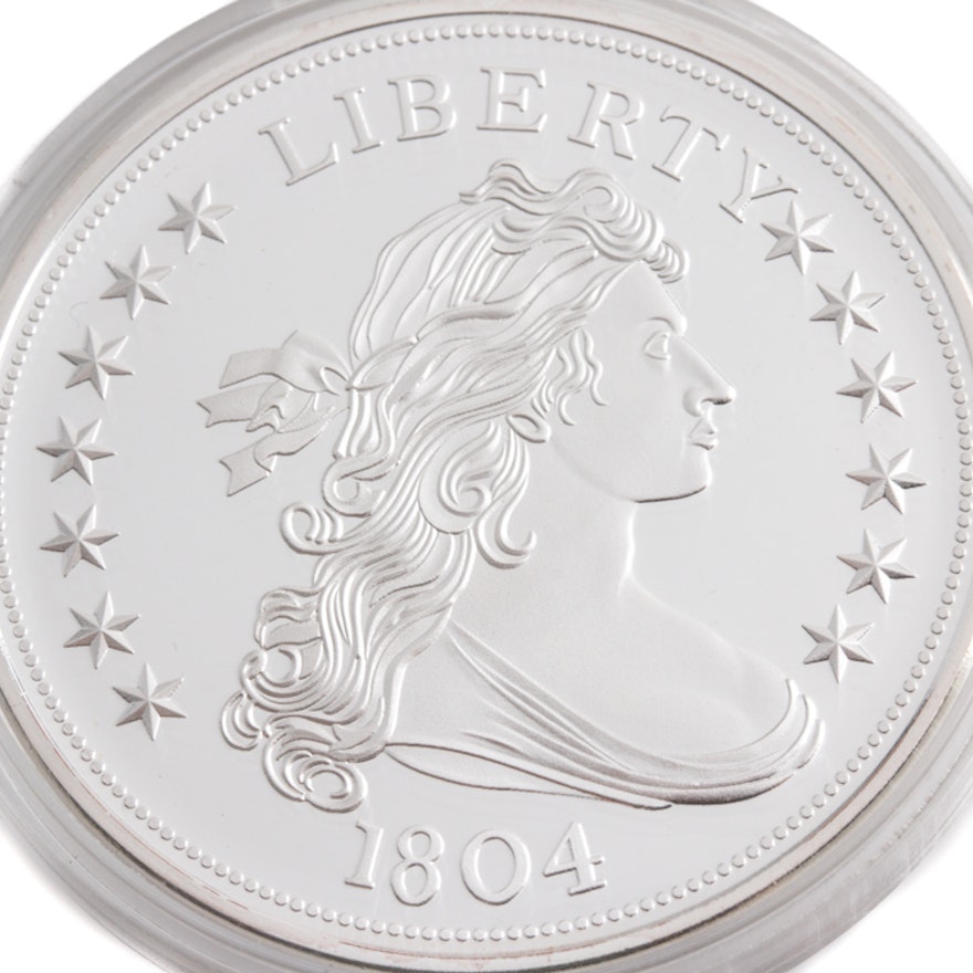 Silver-Plated U.S. 1804 Silver Dollar Replica