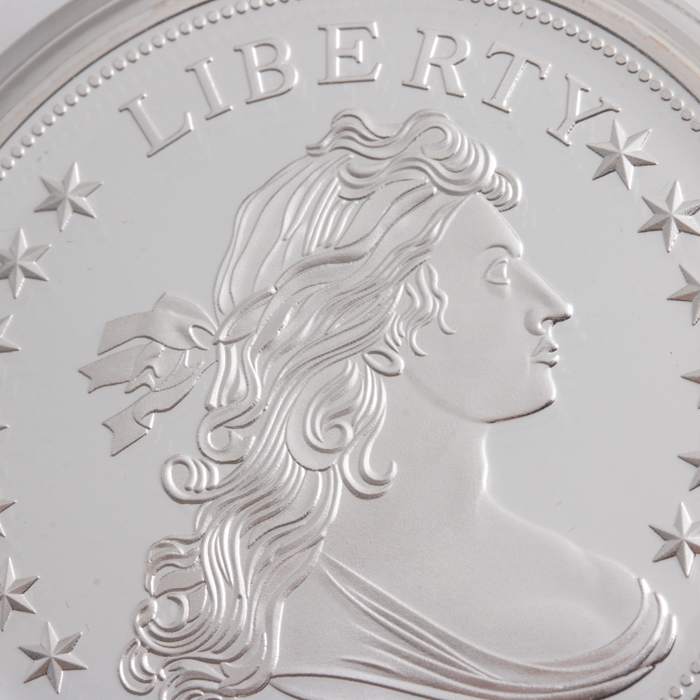 Silver-Plated U.S. 1804 Silver Dollar Replica