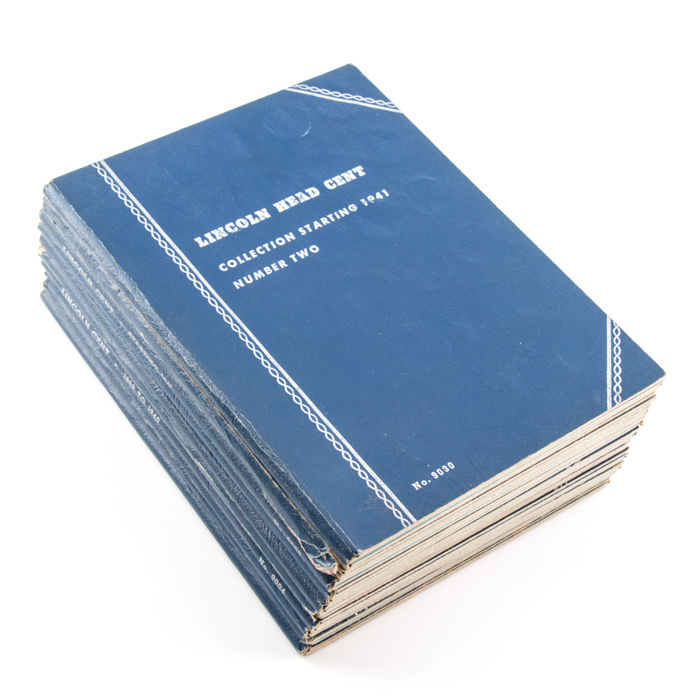 Group of Whitman Indian Head and Lincoln coin folders