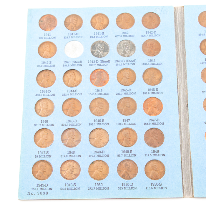 Group of Whitman Indian Head and Lincoln coin folders