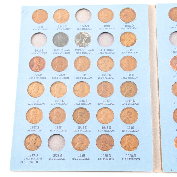 Group of Whitman Indian Head and Lincoln coin folders